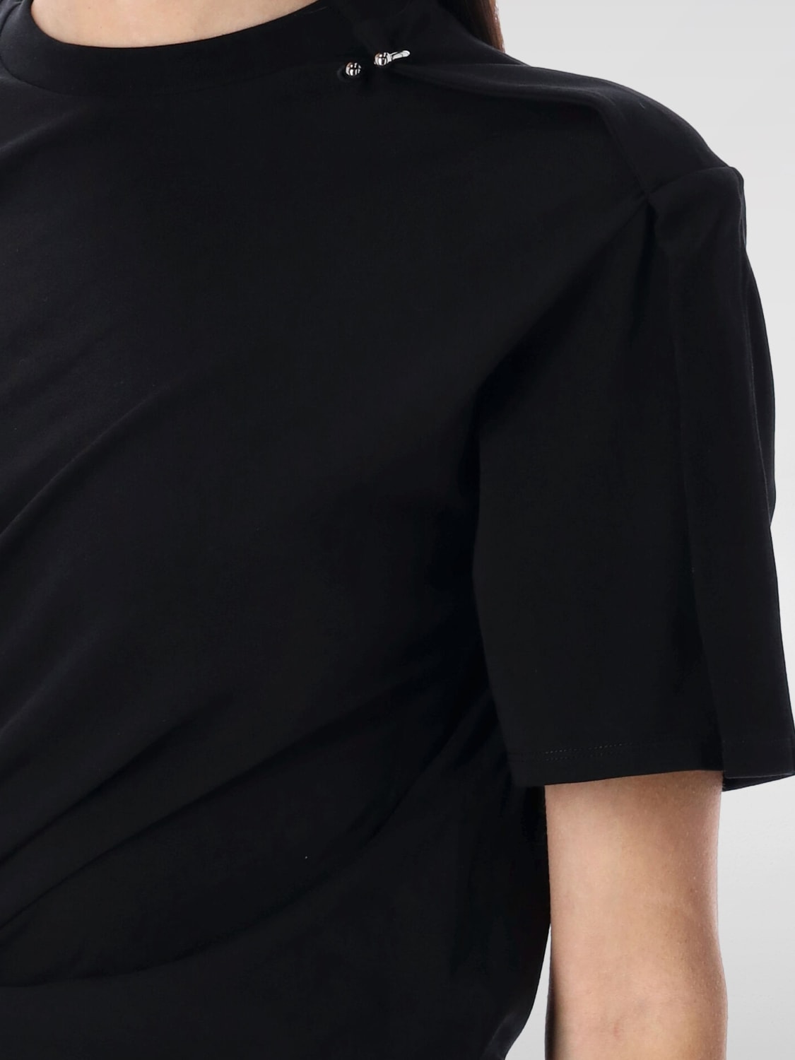 MUGLER ABITO: Abito asimmetrico Mugler in cotone stretch , Nero - Img 3