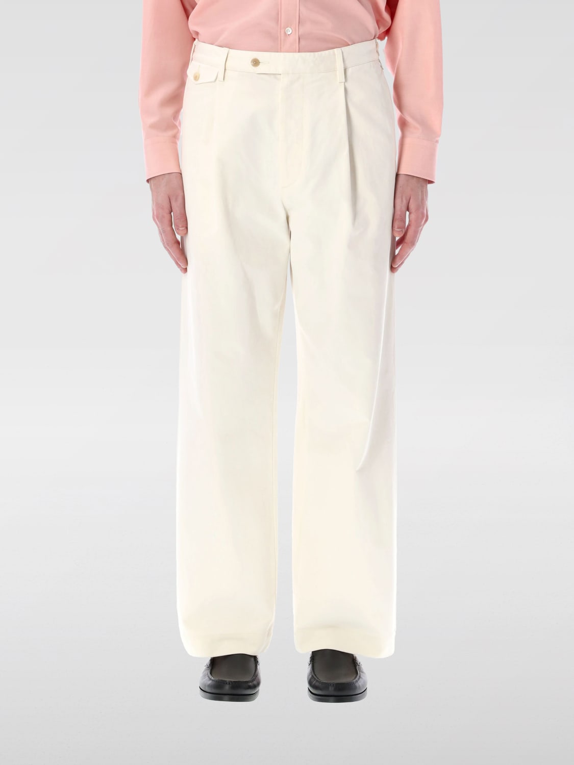 AURALEE TROUSERS: Trousers men Auralee, White - Img 1