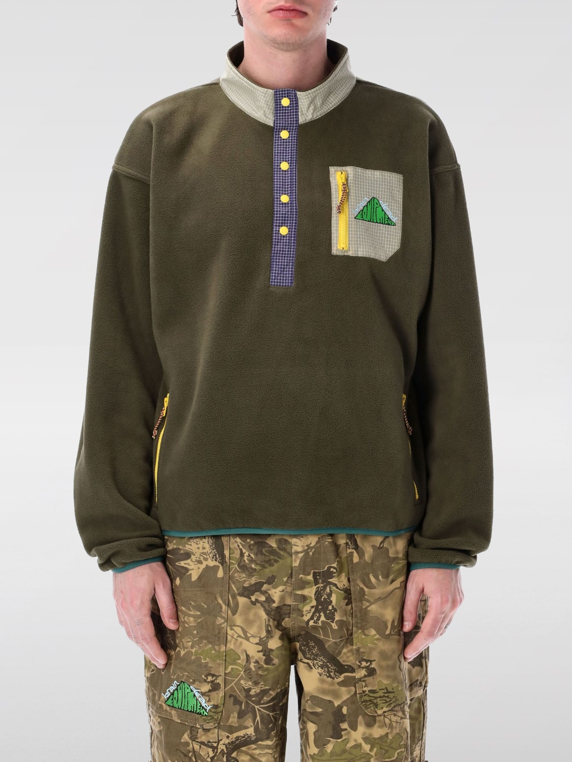 BRAIN DEAD JACKET: Sweatshirt men Brain Dead, Green - Img 1