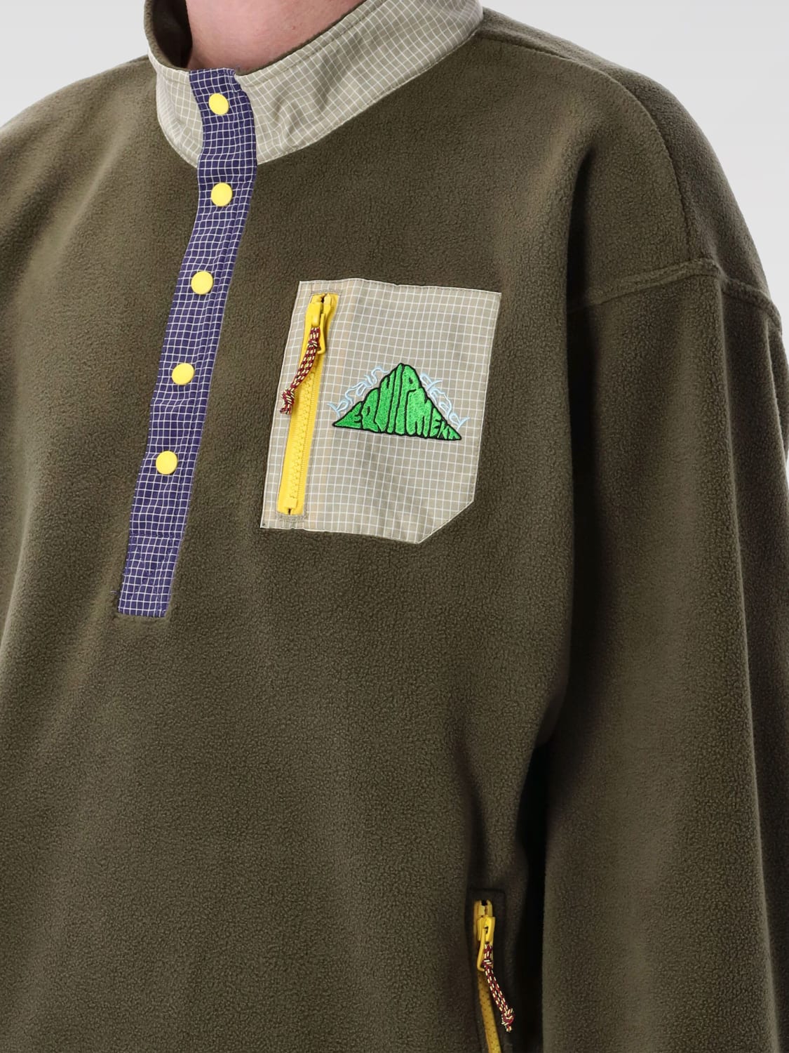 BRAIN DEAD JACKET: Sweatshirt men Brain Dead, Green - Img 3