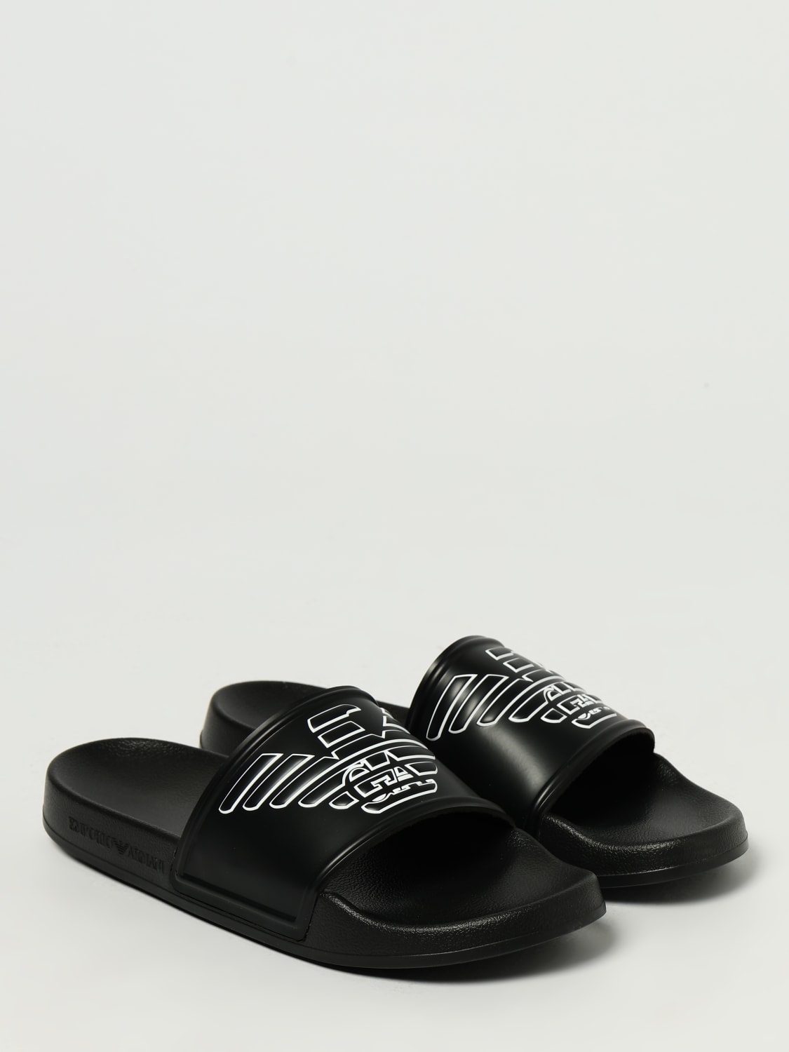 サンダル EMPORIO ARMANI Men Sandals Black XVPS11XR273 K485 EMPORIO ARMANI: Sandals men - Black | Emporio Armani sandals