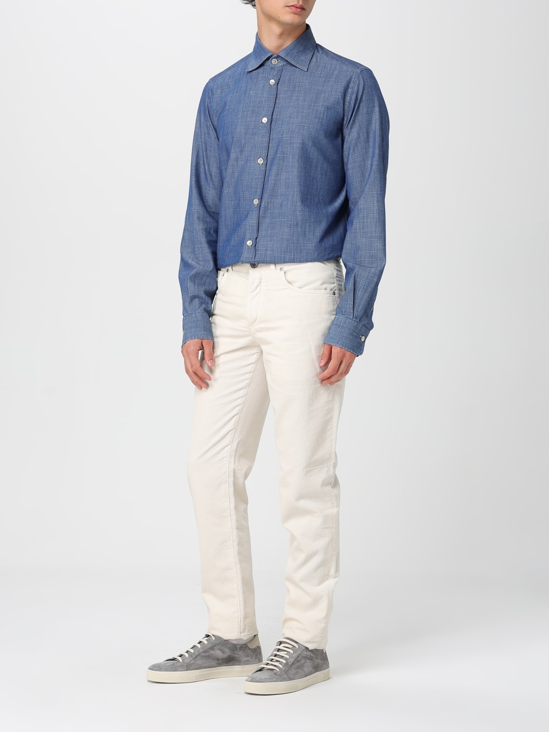 BRUNELLO CUCINELLI: Pants men - White | Brunello Cucinelli