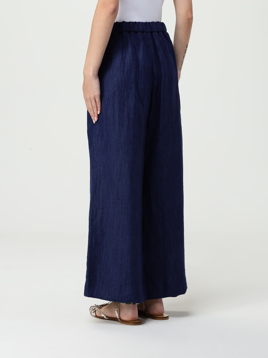 パンツ MALIPARMI Woman Pants Blue JH012950203 80049 MALIPARMI: Pants woman - Blue | Maliparmi pants JH013040102