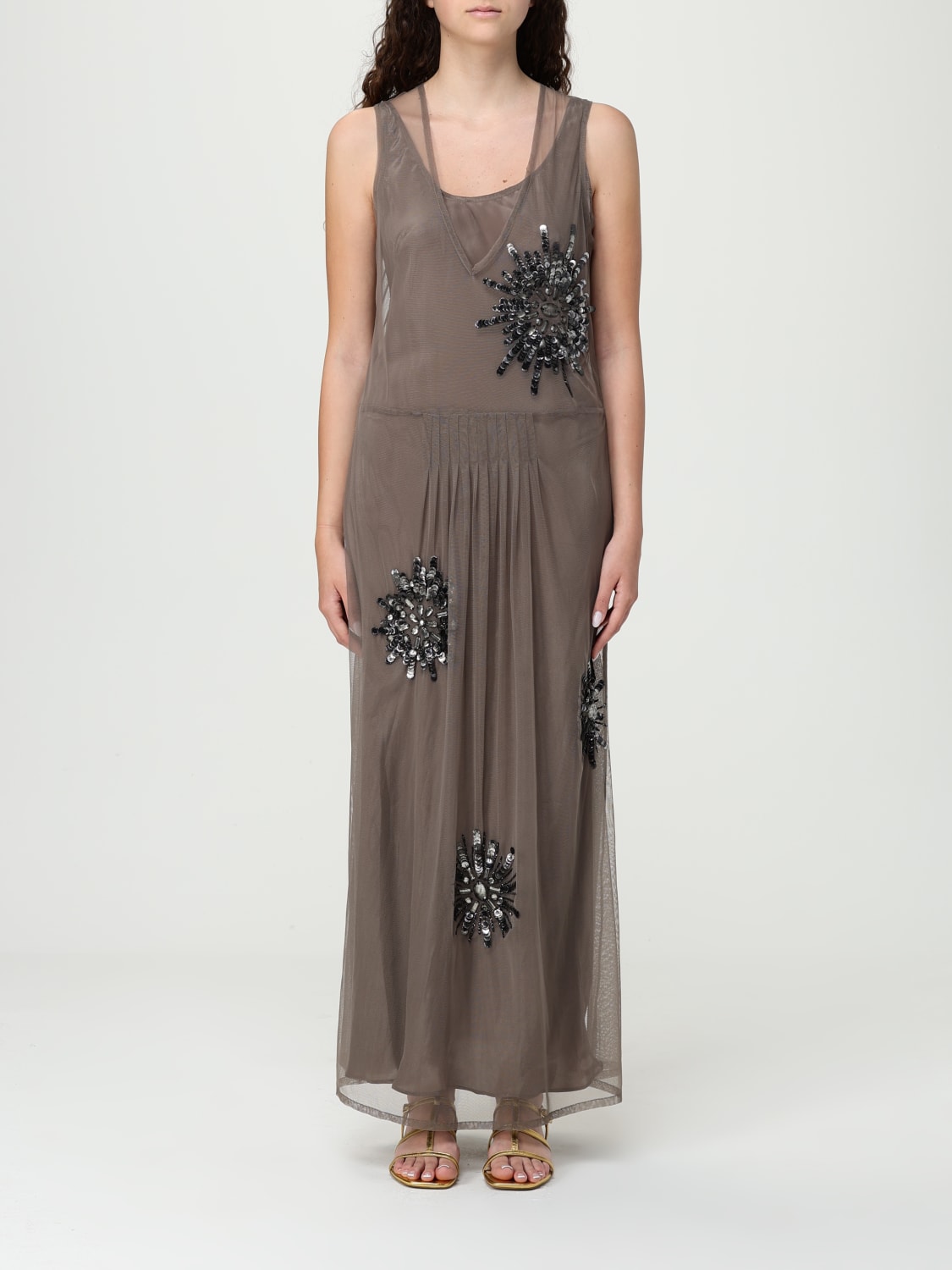 ワンピース MALIPARMI Woman Dress Grey JF666950638 12007 MALIPARMI: Dress woman - Grey | Maliparmi dress JF666950638