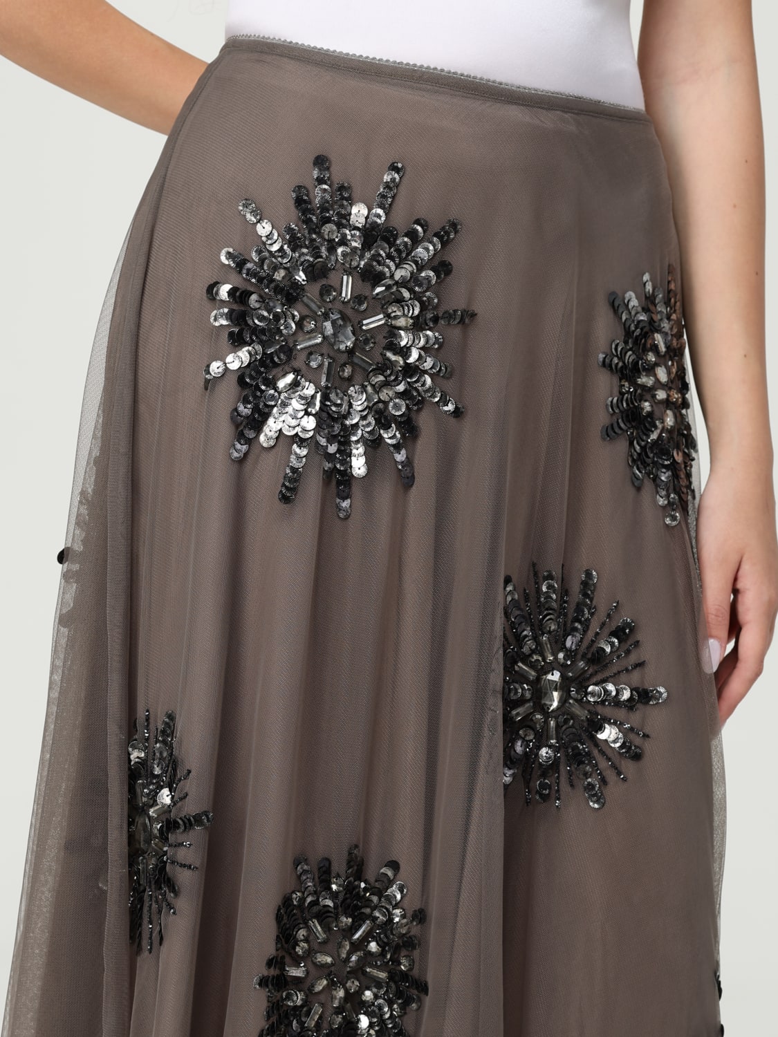 スカート MALIPARMI Woman Skirt Grey JG011450638 12007 MALIPARMI: Skirt woman - Grey | Maliparmi skirt JG011450638