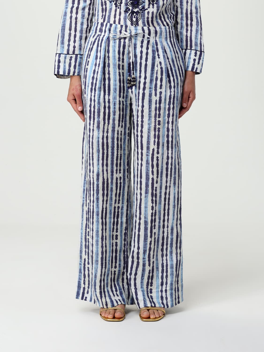 パンツ MALIPARMI Woman Pants Blue JH756943049 D8047 MALIPARMI: Pants woman - Blue | Maliparmi pants JH756943049