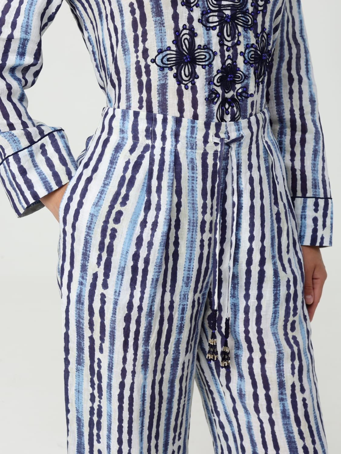 パンツ MALIPARMI Woman Pants Blue JH756943049 D8047 MALIPARMI: Pants woman - Blue | Maliparmi pants JH756943049