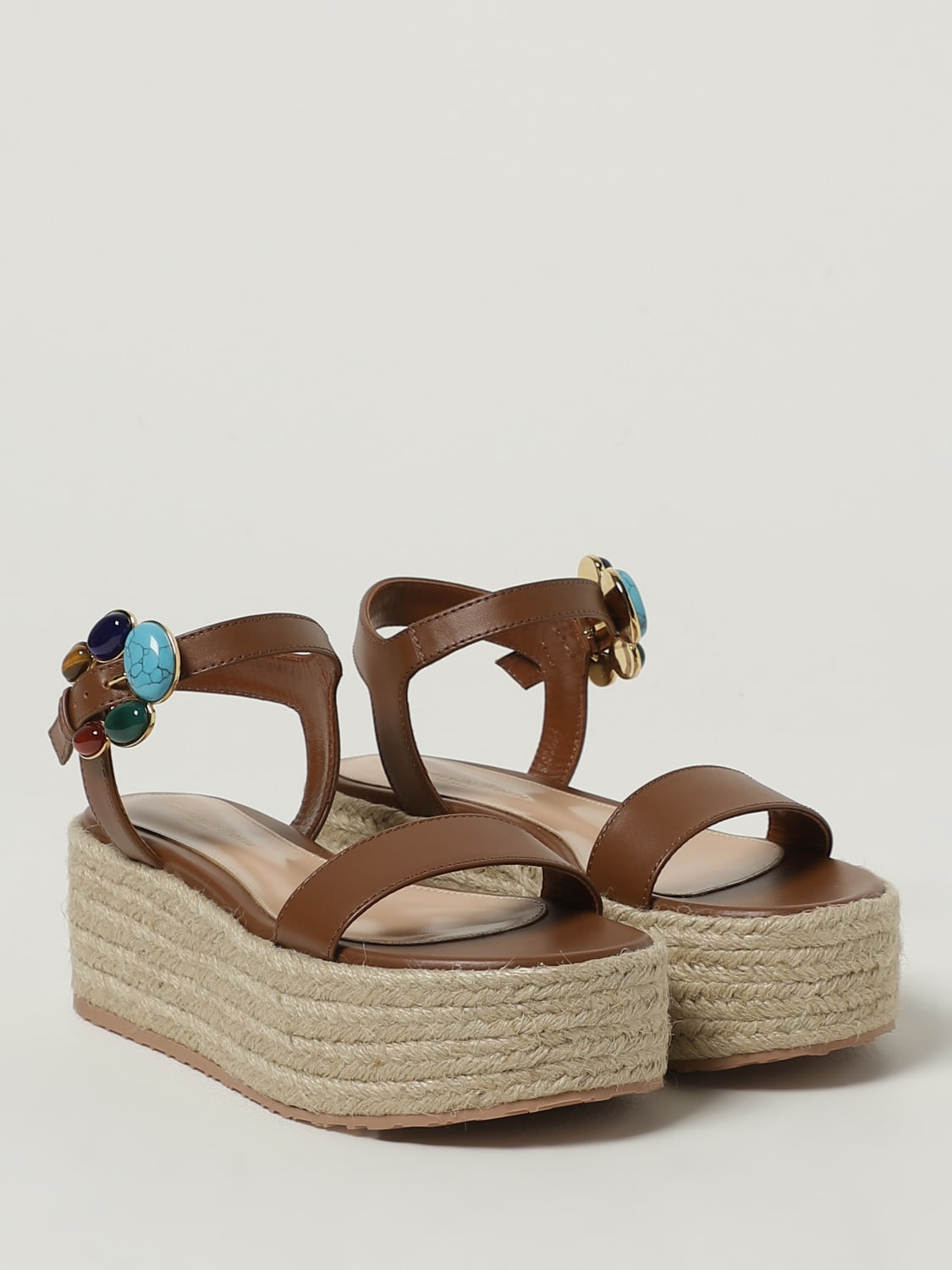 GIANVITO ROSSI SANDALIAS DE TACÓN: Sandalias planas mujer Gianvito Rossi, Marrón - Img 2