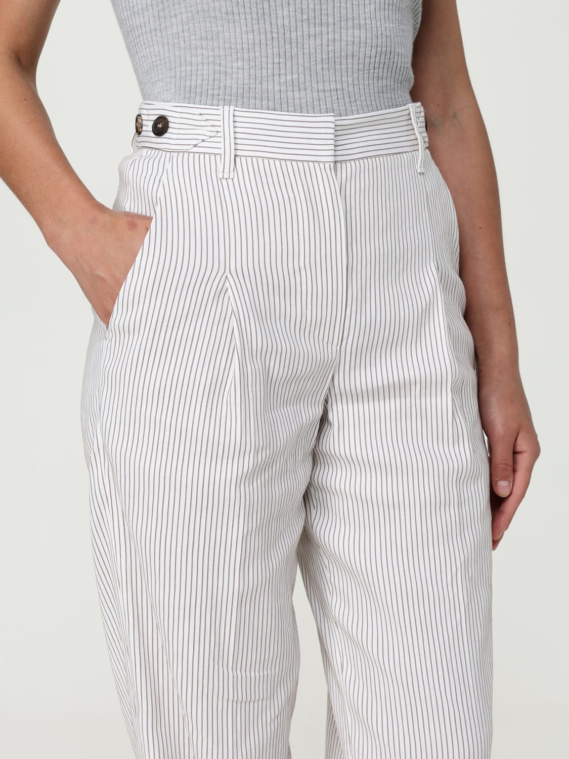 パンツ BRUNELLO CUCINELLI Woman Pants Tobacco MH543P8817 C1080 BRUNELLO CUCINELLI: Pants woman - Tobacco | Brunello