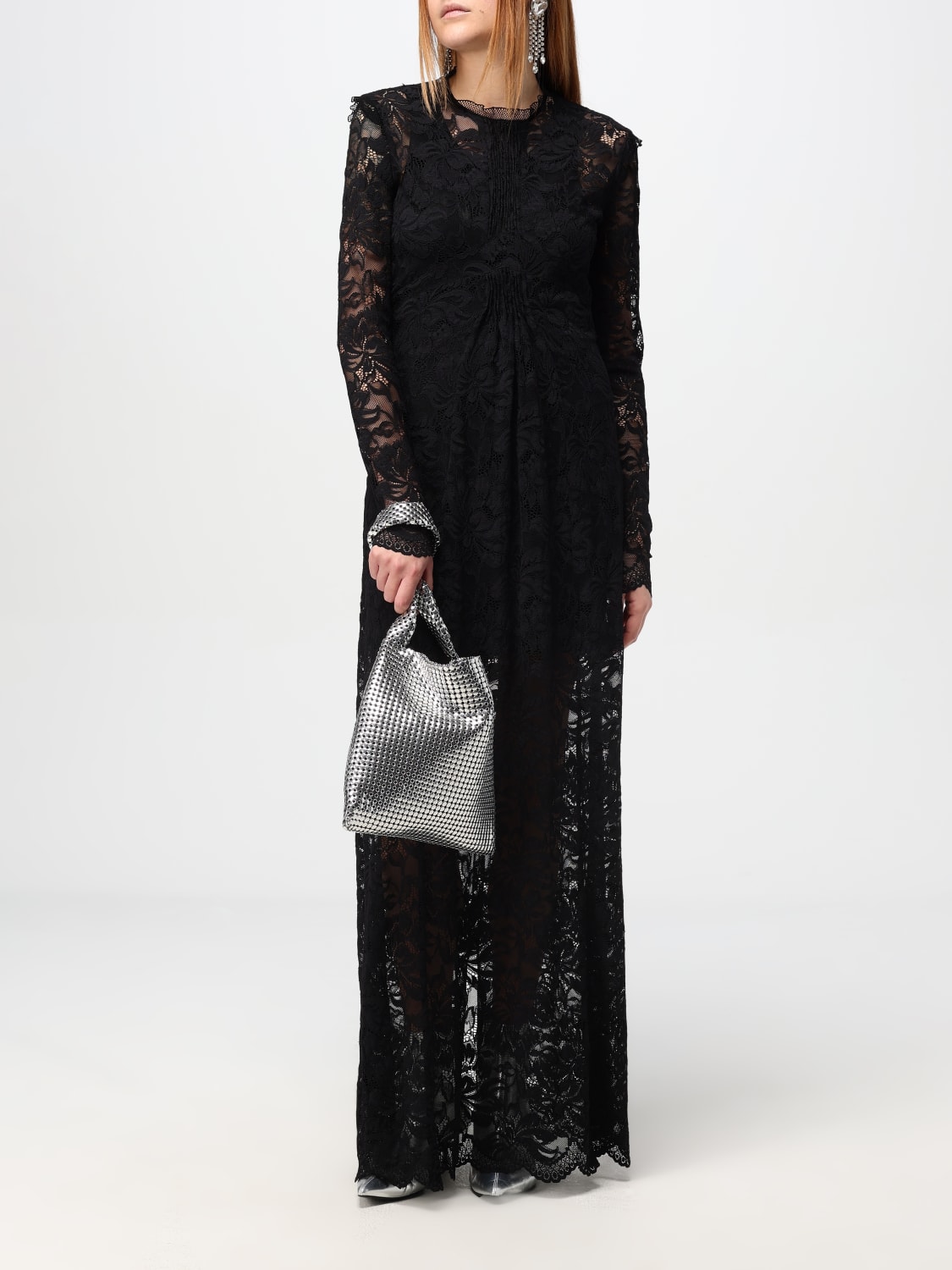 RABANNE BORSA A SPALLA: Borsa Rabanne in alluminio con lavorazione pixelata , Silver - Img 2