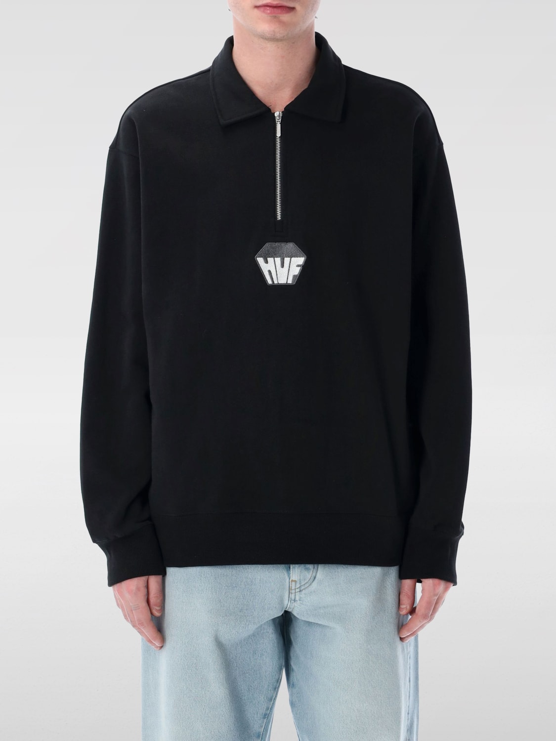 HUF SWEATSHIRT: Sweatshirt men Huf, Black - Img 1