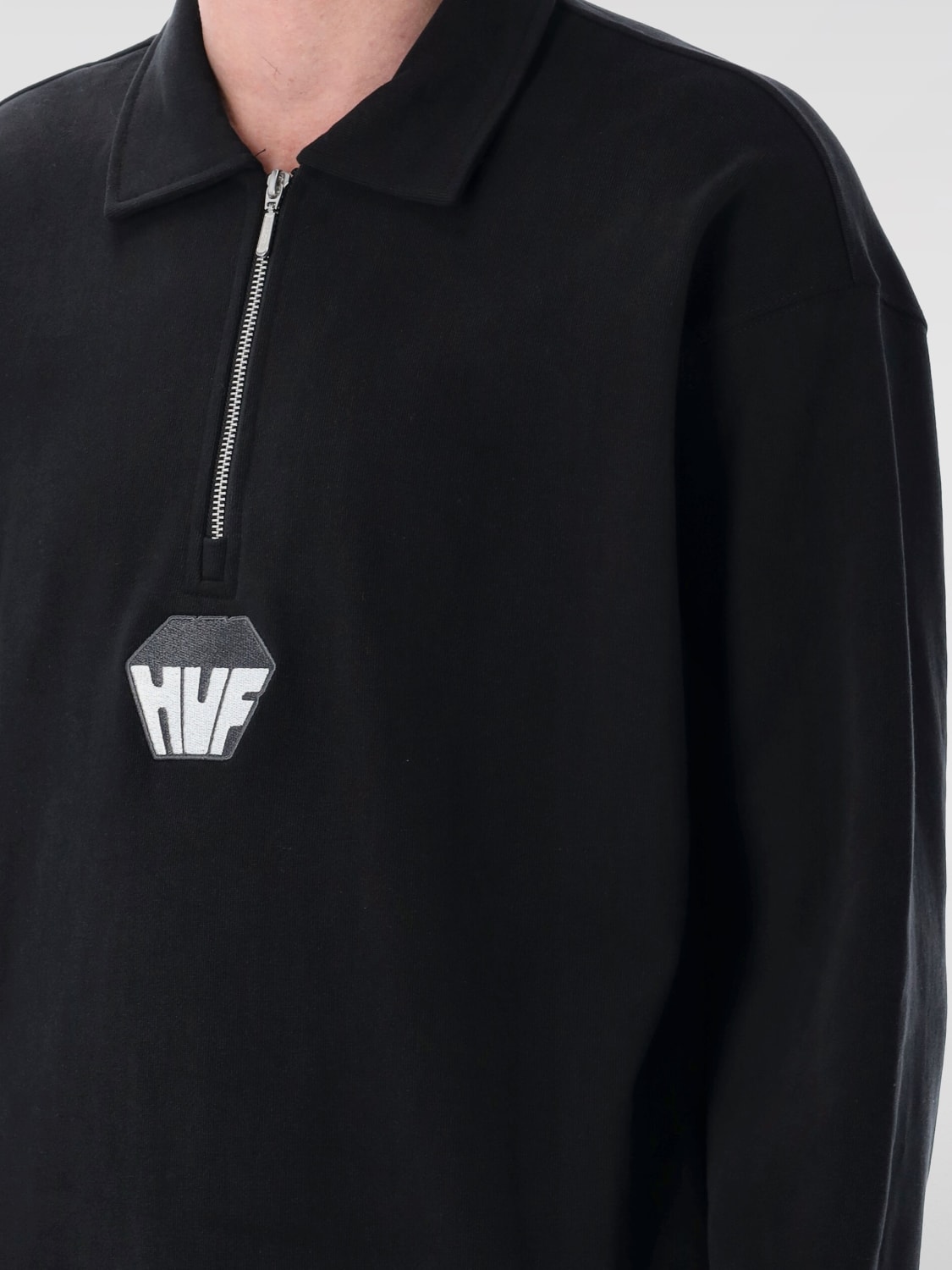 HUF SWEATSHIRT: Sweatshirt men Huf, Black - Img 3