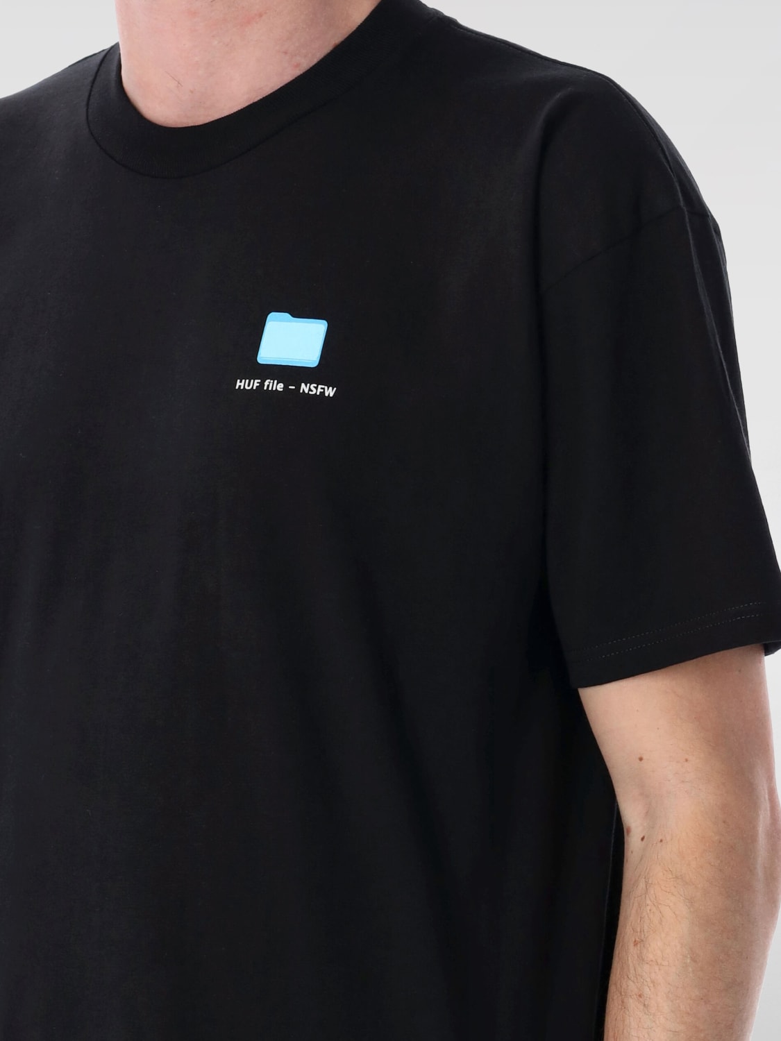 HUF T-SHIRT: T-shirt men Huf, Black - Img 3