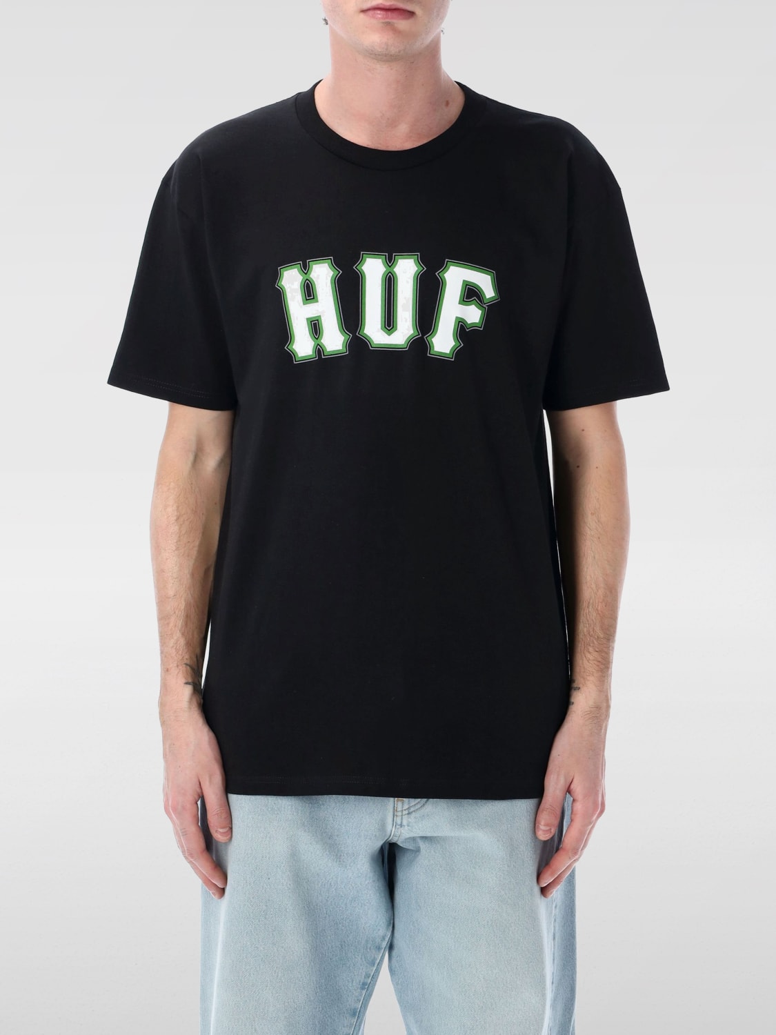 HUF T-SHIRT: T-shirt men Huf, Black - Img 1