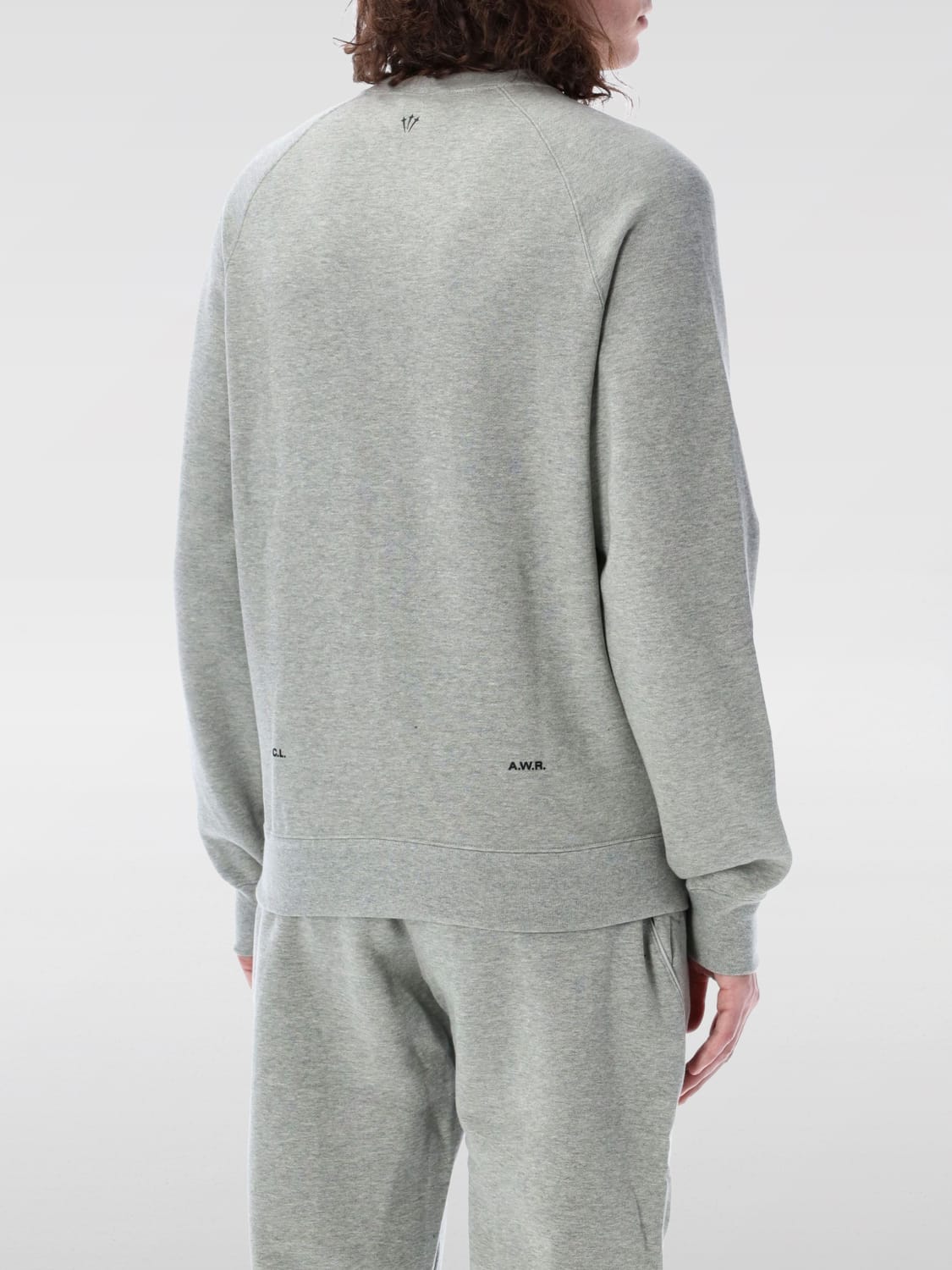 NIKE FELPA: Felpa a girocollo in cotone con logo Nike, Grigio - Img 2