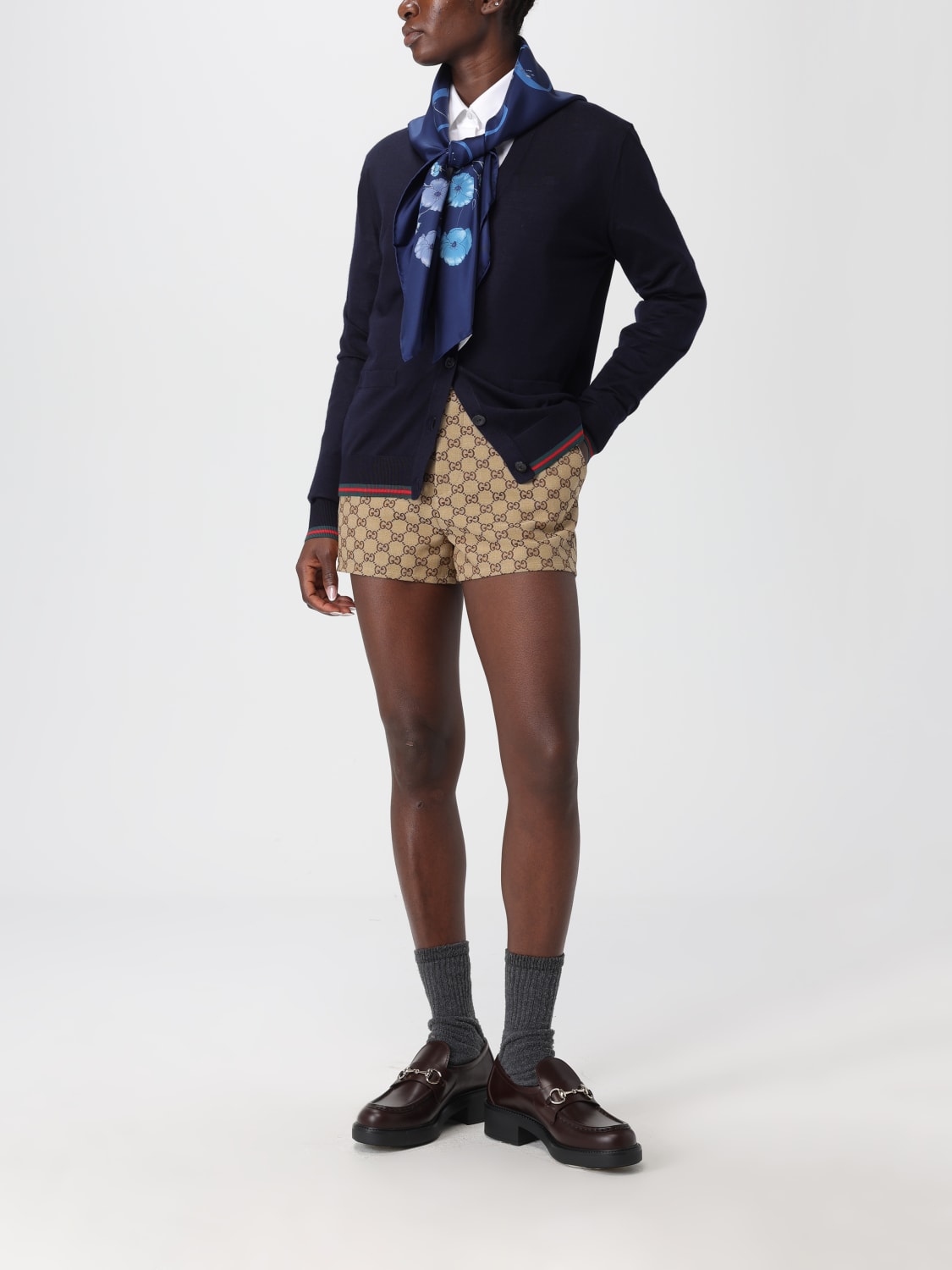 GUCCI PULLOVER: Strickjacke damen Gucci, Blau - Img 2