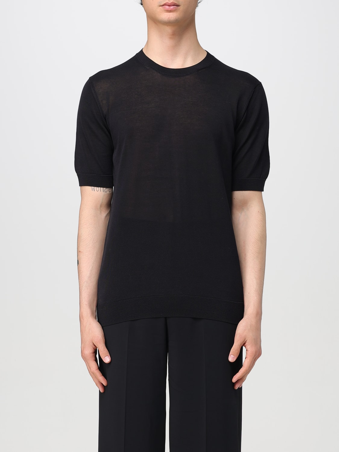 Tシャツ・カットソー TAGLIATORE Men T-shirt Black FOXPWE2505 NERO TAGLIATORE: T-shirt men - Black | Tagliatore t-shirt