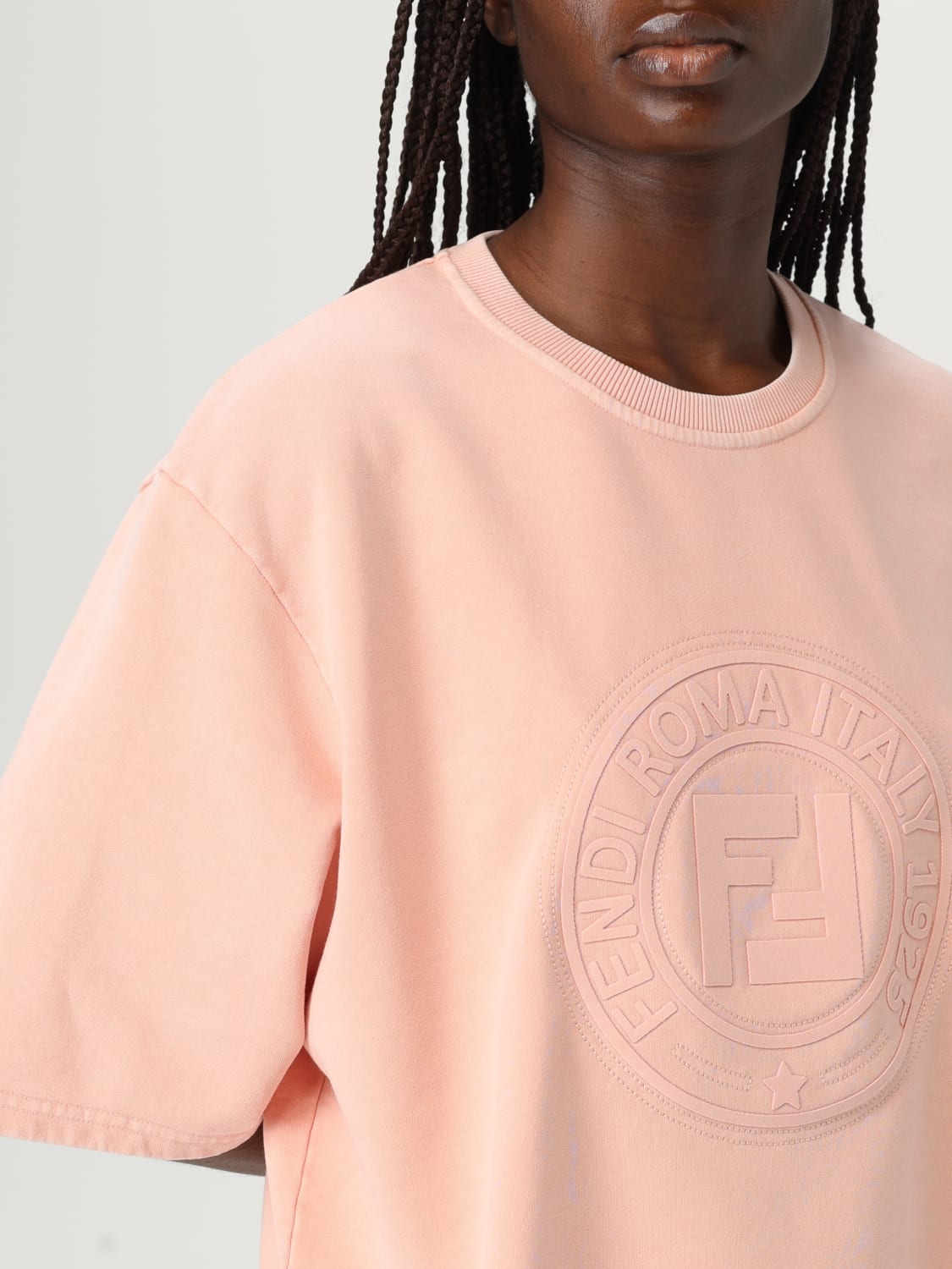 FENDI T-SHIRT: Pullover damen Fendi, Pink - Img 5