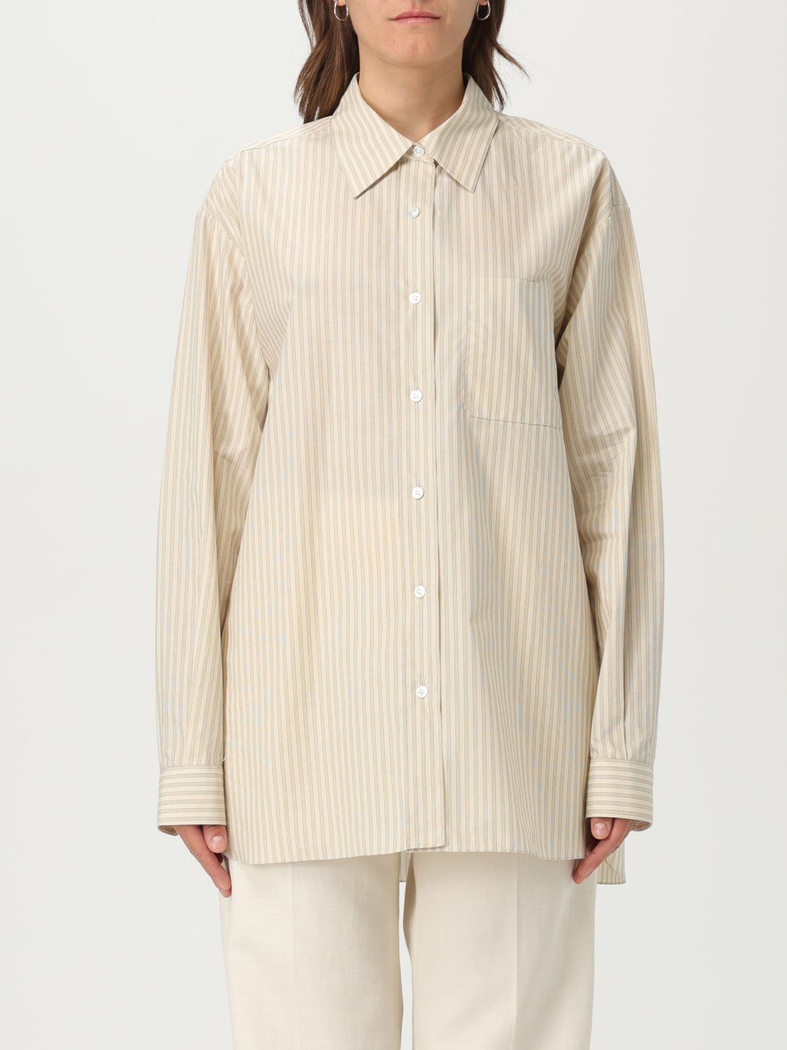 THE ROW CHEMISE: Top femme The Row, Beige - Img 1