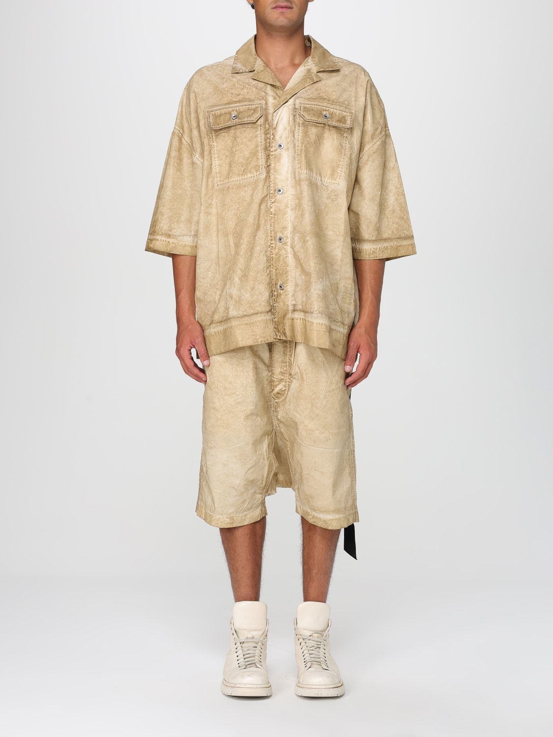 RICK OWENS DRKSHDW JACKET: Shirt men Rick Owens Drkshdw, Beige - Img 1