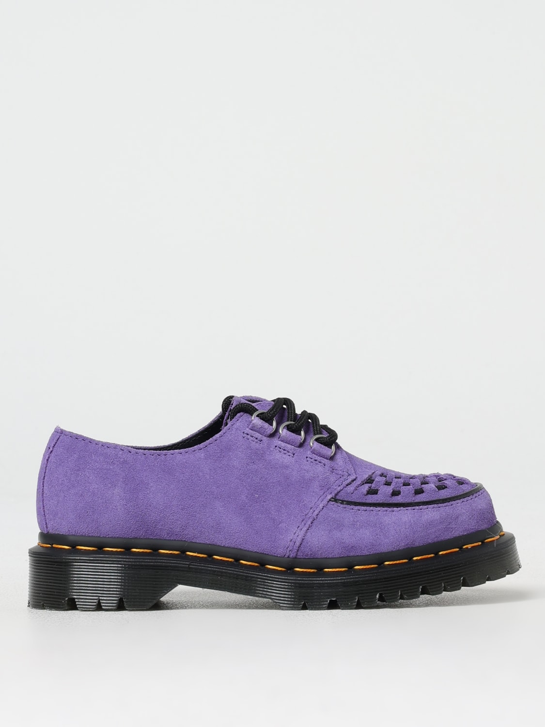 DR. MARTENS STRINGATE: Derby Ramsey Dr. Martens in camoscio con dettaglio intrecciato , Viola - Img 1