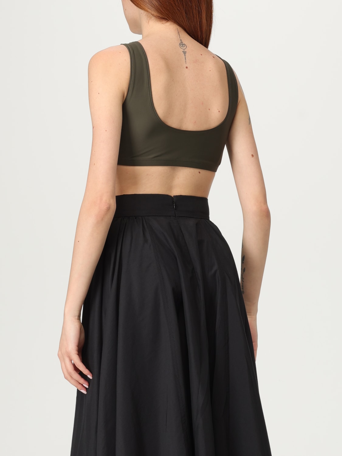 THE ANDAMANE TOP: Top cropped Andamane in jersey , Marrone - Img 3