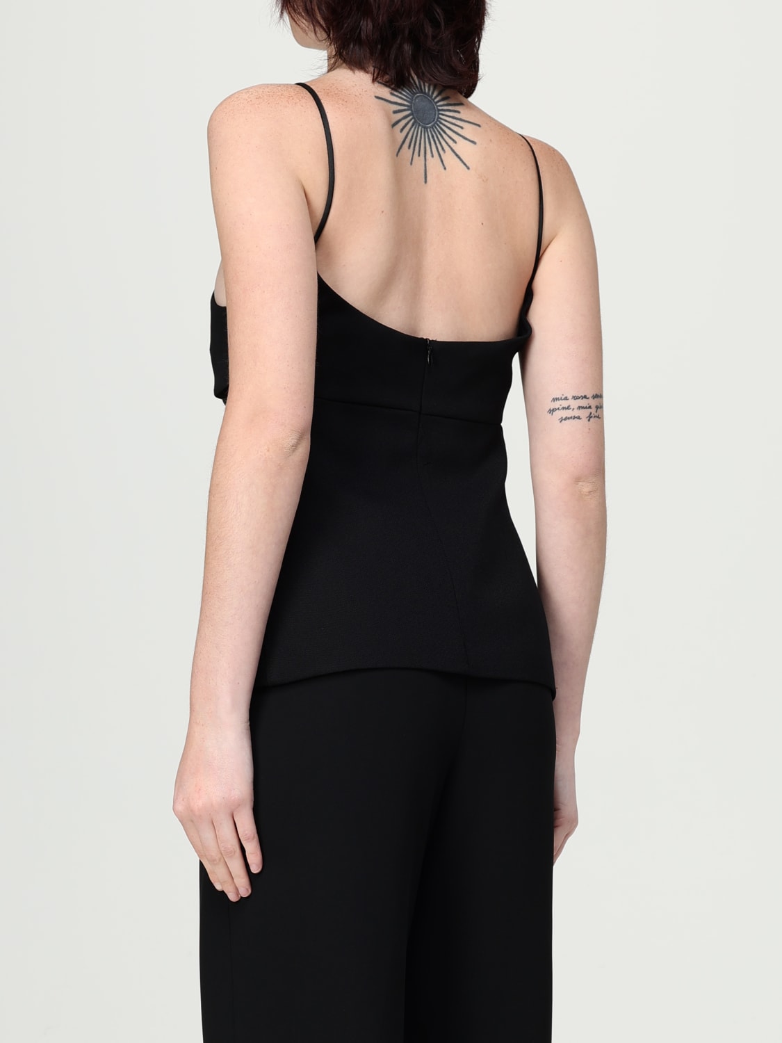 VICTORIA VICTORIA BECKHAM TOP E BLUSE: Top cut-out Victoria Victoria Beckham in misto lana , Nero - Img 3