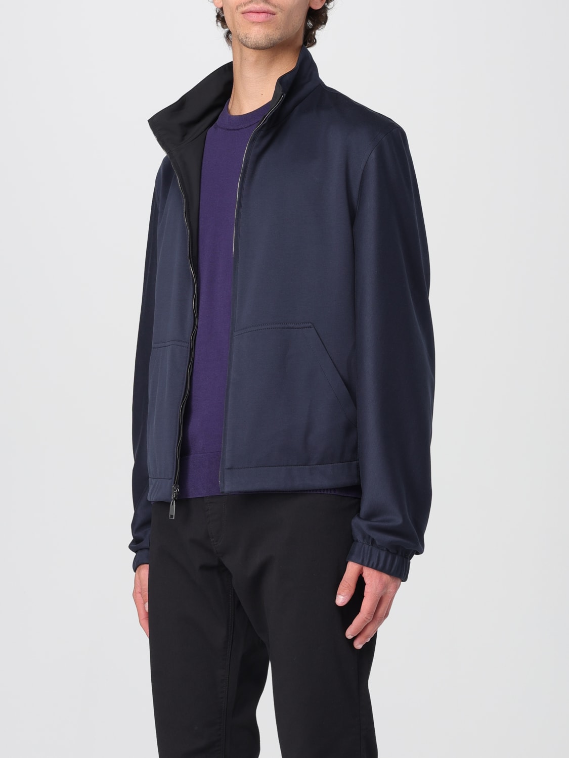 MA-1 BRIONI Men Jacket SLT90L O2401 4000 BLUE Brioni Men's Sea Island Sport Jacket - Bergdorf Goodman