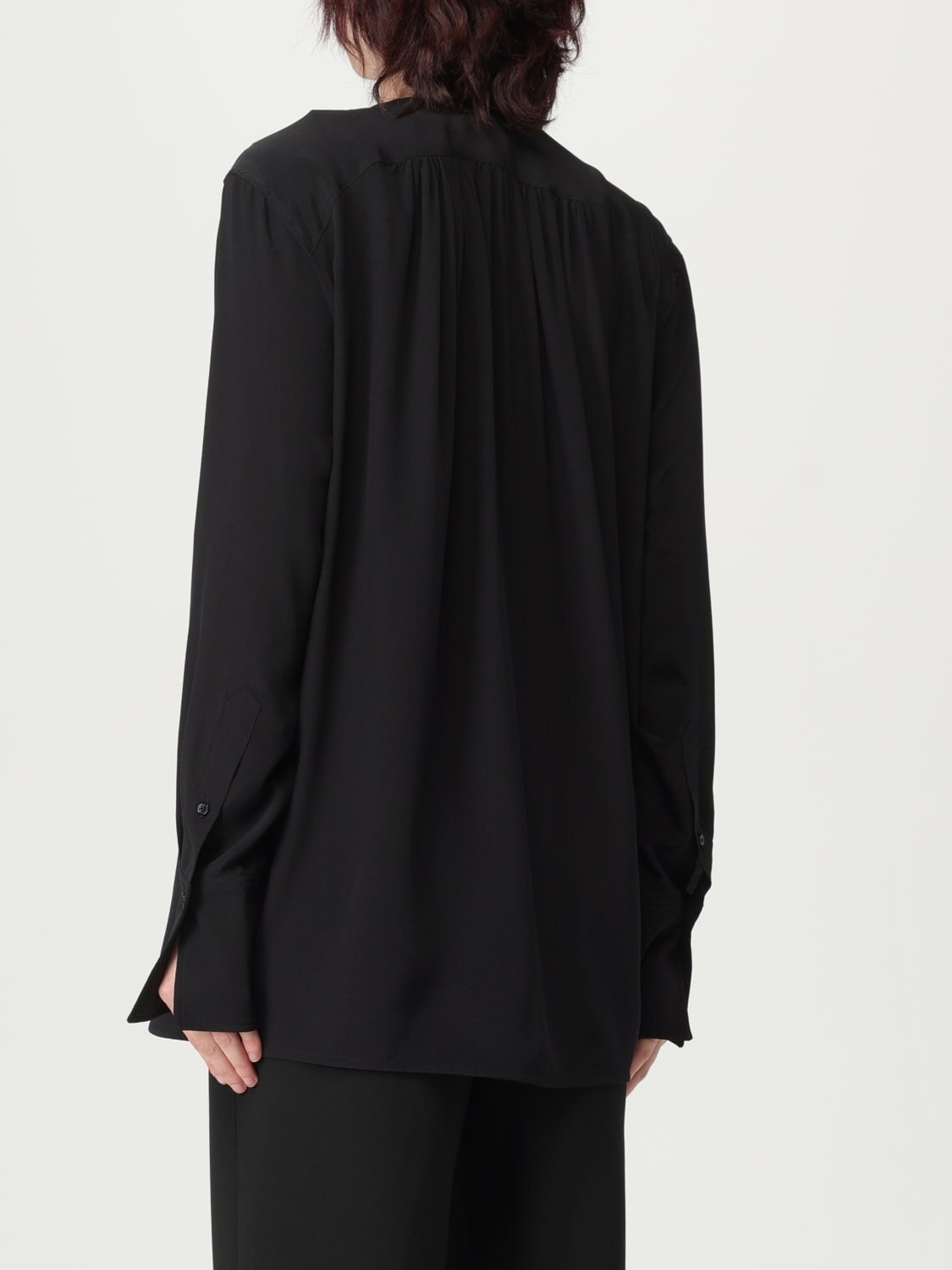 VICTORIA VICTORIA BECKHAM TOP E BLUSE: Blusa Victoria Victoria Beckham in seta , Nero - Img 3