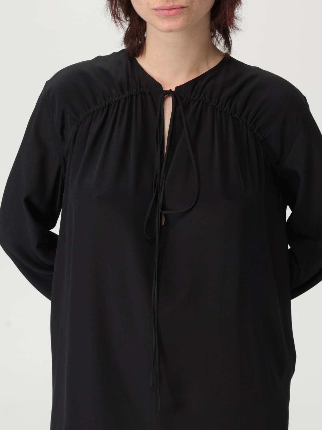 VICTORIA VICTORIA BECKHAM TOP E BLUSE: Blusa Victoria Victoria Beckham in seta , Nero - Img 5
