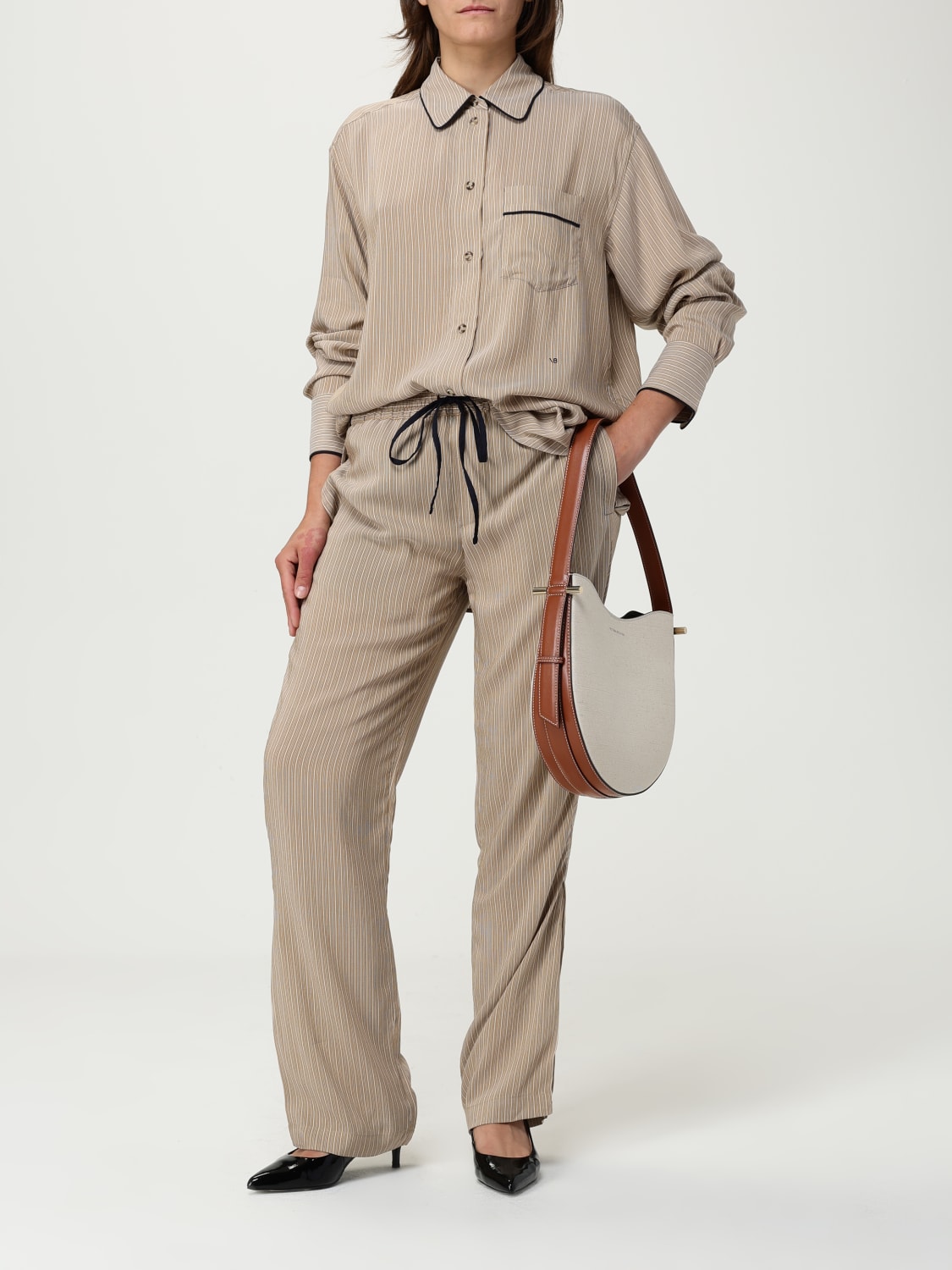 VICTORIA VICTORIA BECKHAM TOP E BLUSE: Top e bluse donna Victoria Victoria Beckham, Marrone - Img 2