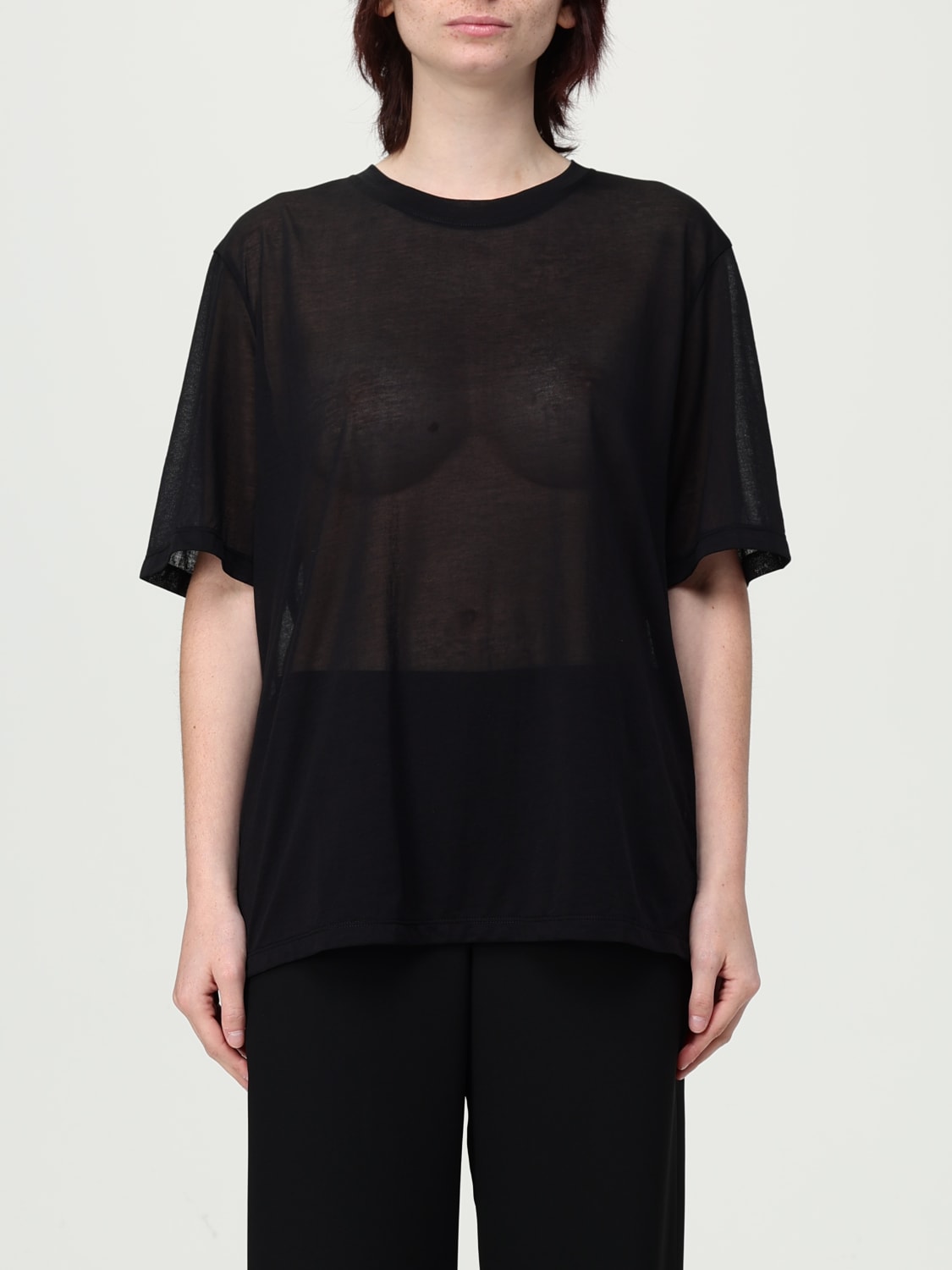 VICTORIA VICTORIA BECKHAM T-SHIRT: T-shirt Victoria Victoria Beckham in misto cotone , Nero - Img 1