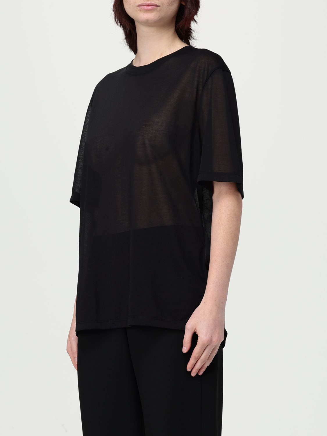 VICTORIA VICTORIA BECKHAM T-SHIRT: T-shirt Victoria Victoria Beckham in misto cotone , Nero - Img 4