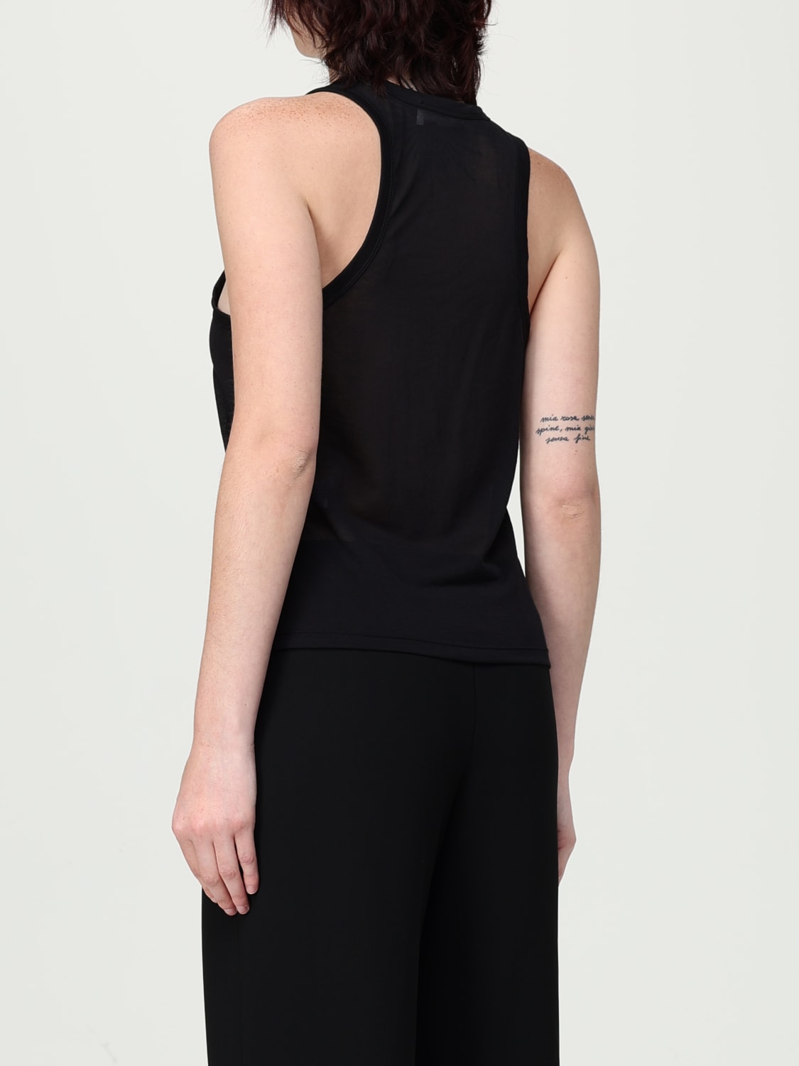 VICTORIA VICTORIA BECKHAM TOP E BLUSE: Top basic Victoria Victoria Beckham in misto cotone , Nero - Img 3