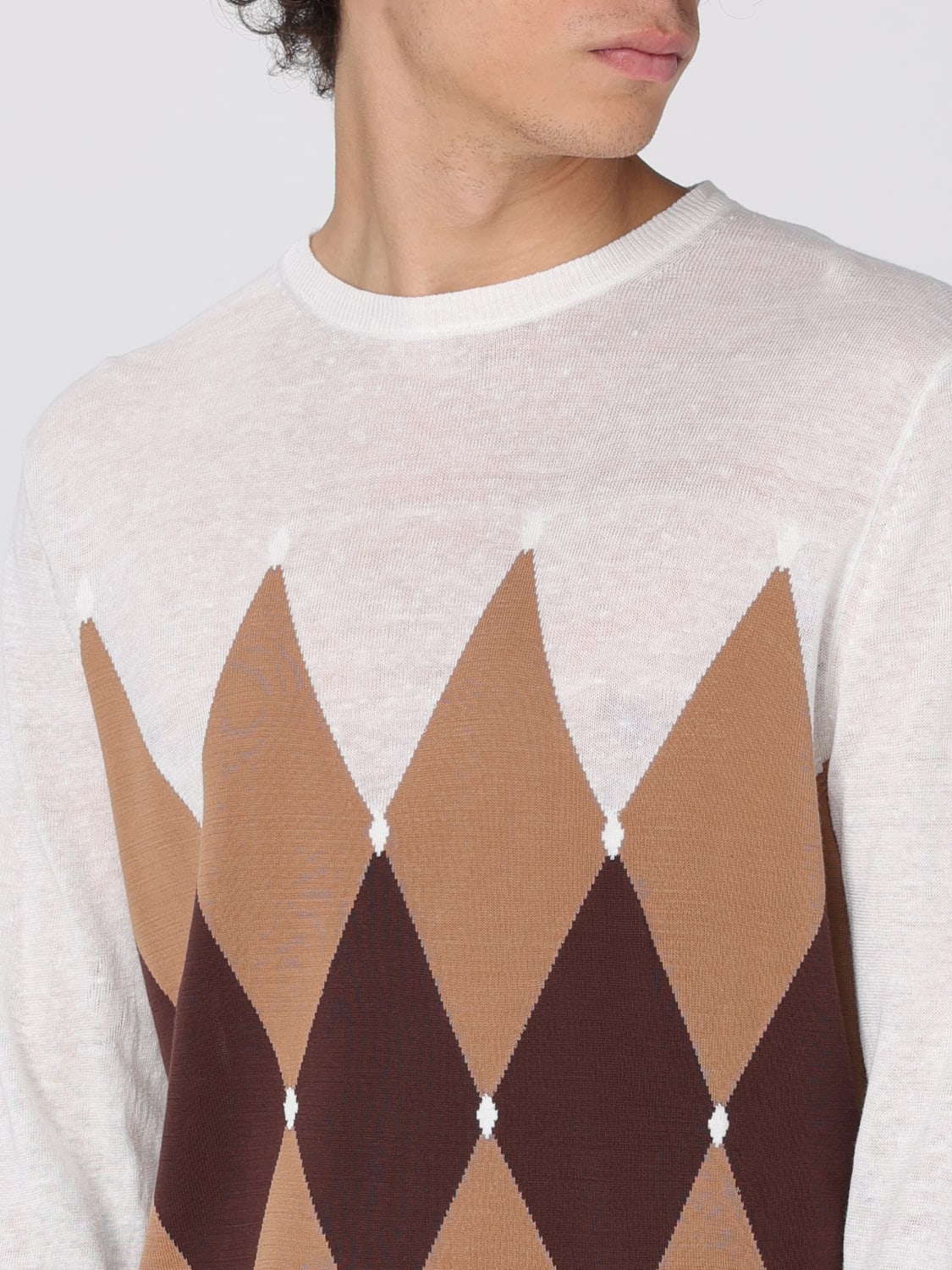 BALLANTYNE SWEATER: Ballantyne men's sweater, White - Img 3