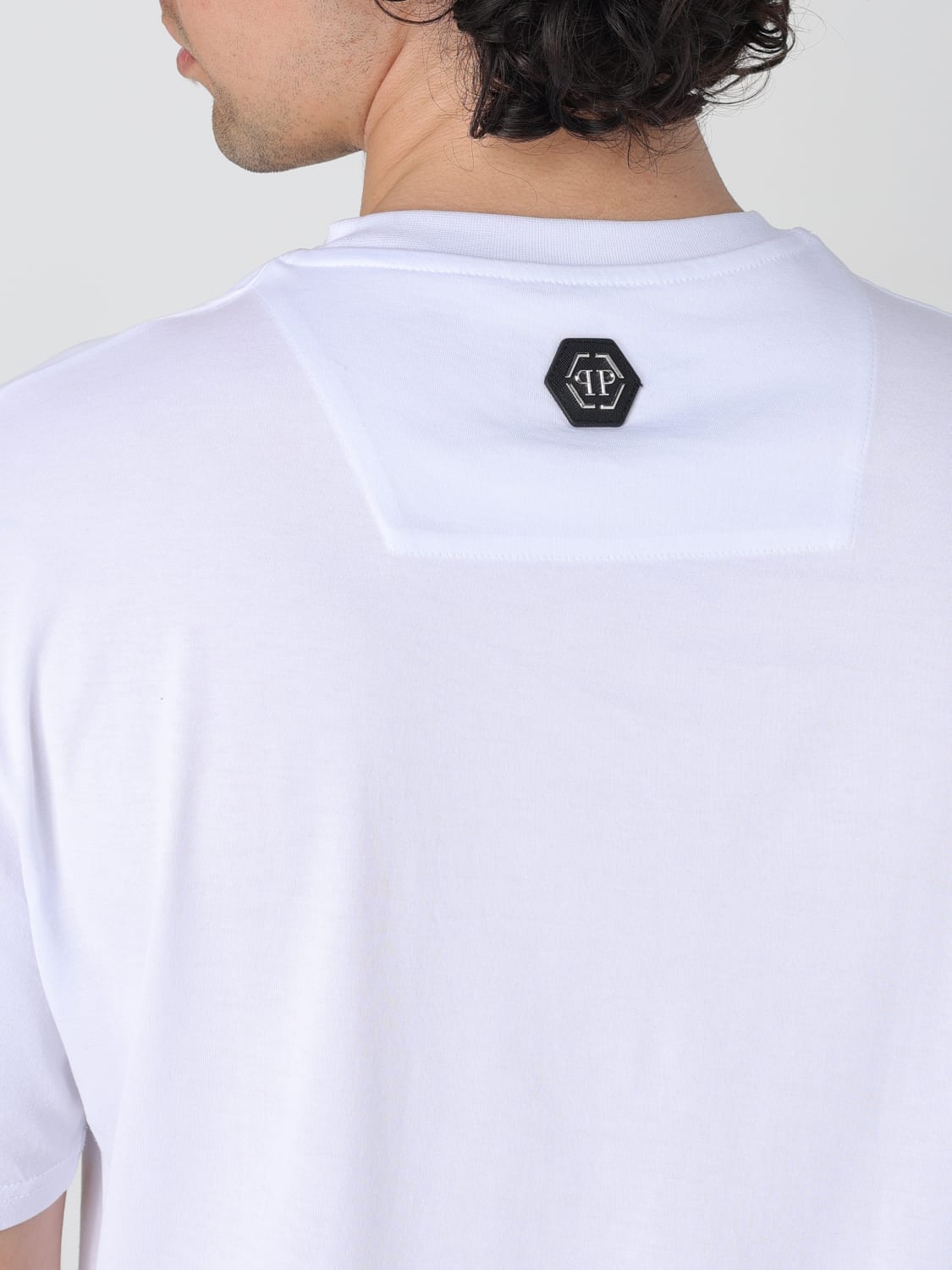 Tシャツ・カットソー PHILIPP PLEIN Men T-shirt White PAECMTK8254PJY002N 01 12720421SG_12_f.jpg