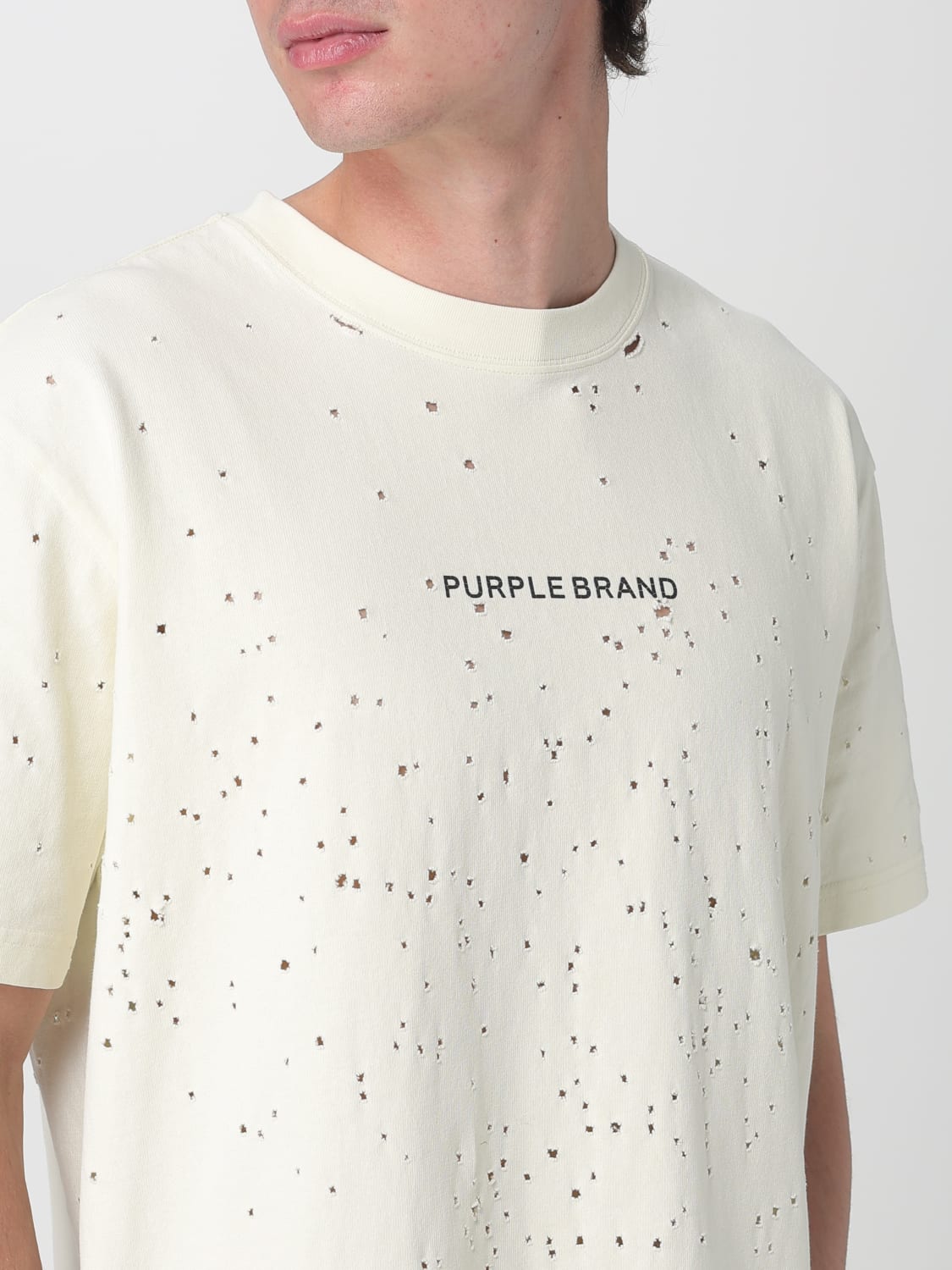 PURPLE: T-shirt men Brand - Yellow | Purple t-shirt