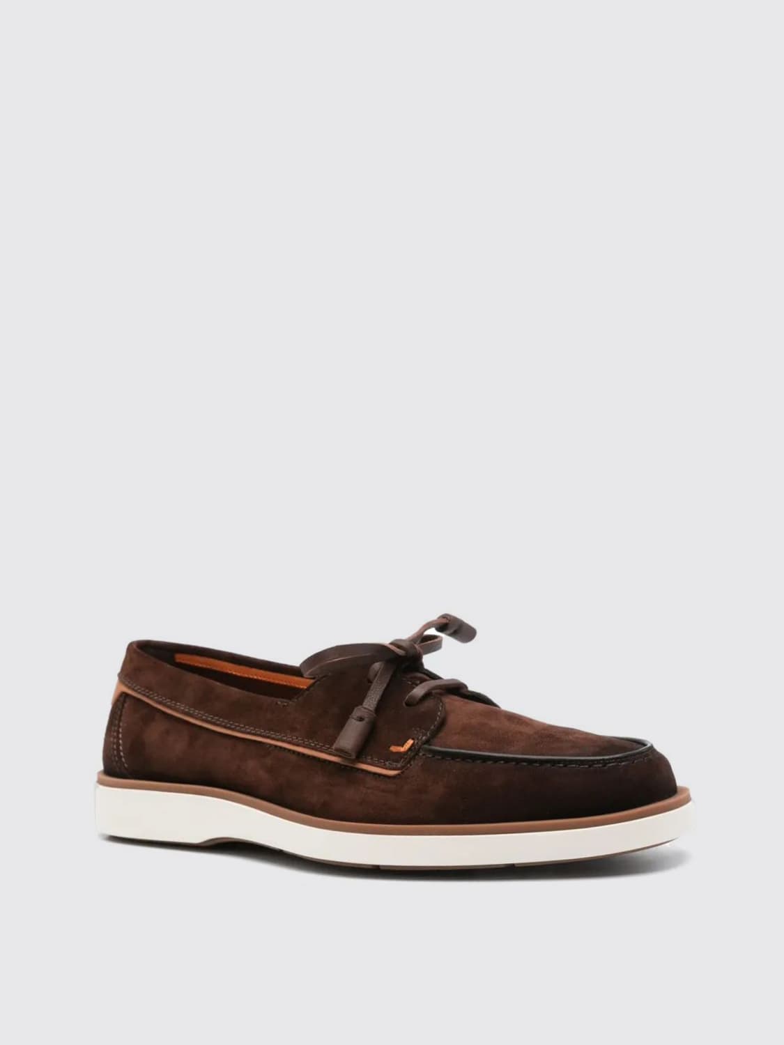 SANTONI MOCASSINI: Mocassino Santoni in camoscio , Ebano - Img 2