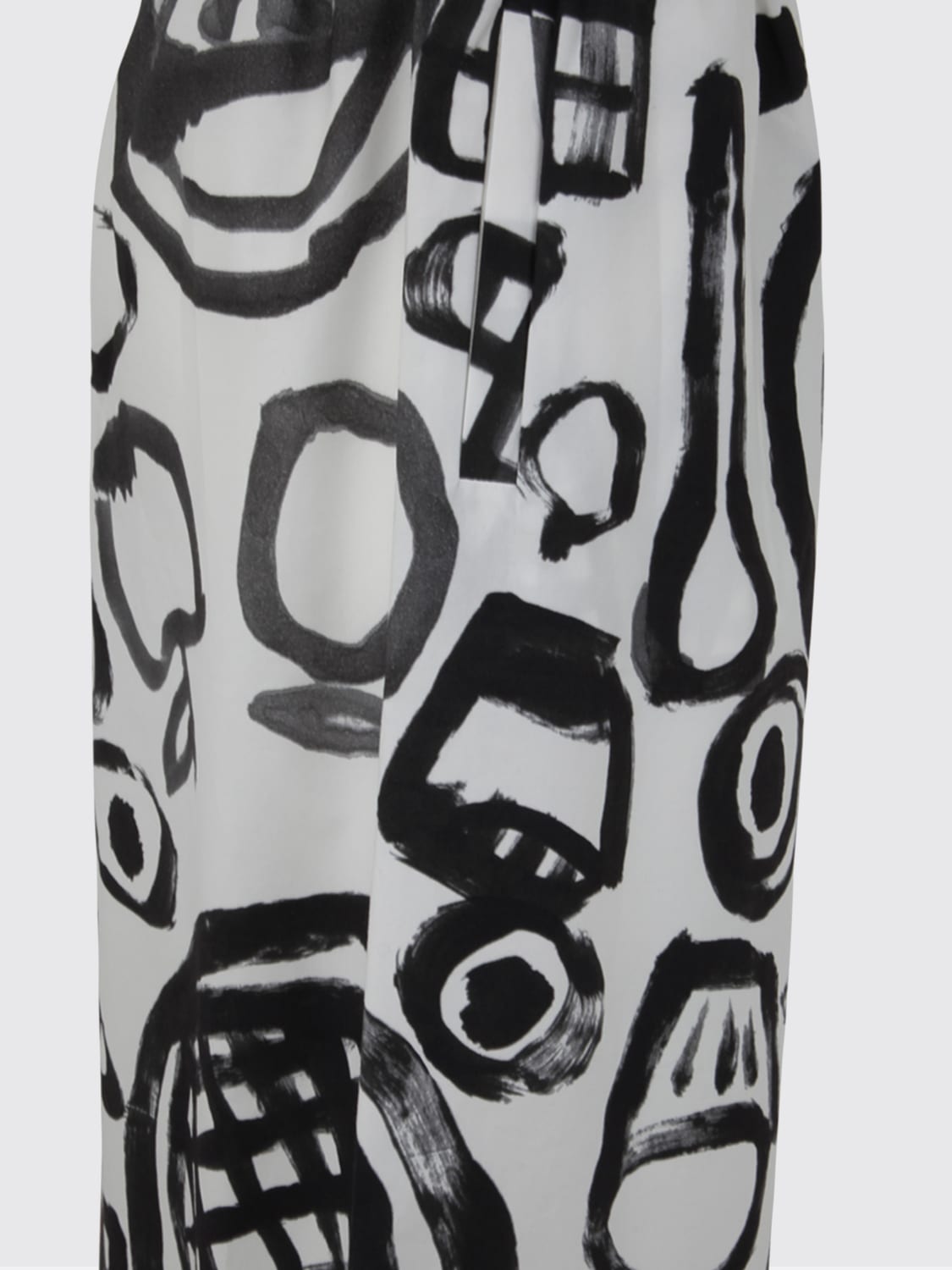 DANIELA GREGIS PANTALONI: Pantalone palazzo Daniela Gregis in cotone stampato, Bianco - Img 3