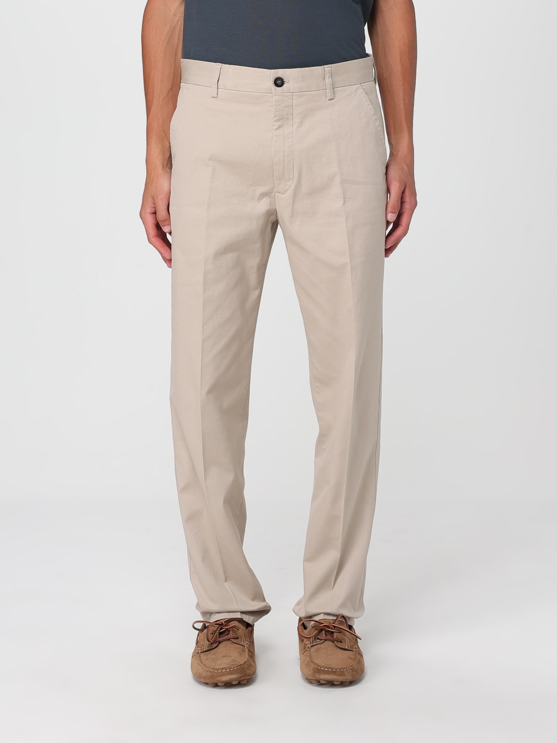 INCOTEX PANTALONI: Pantalone chino Incotex in cotone stretch , Beige - Img 1