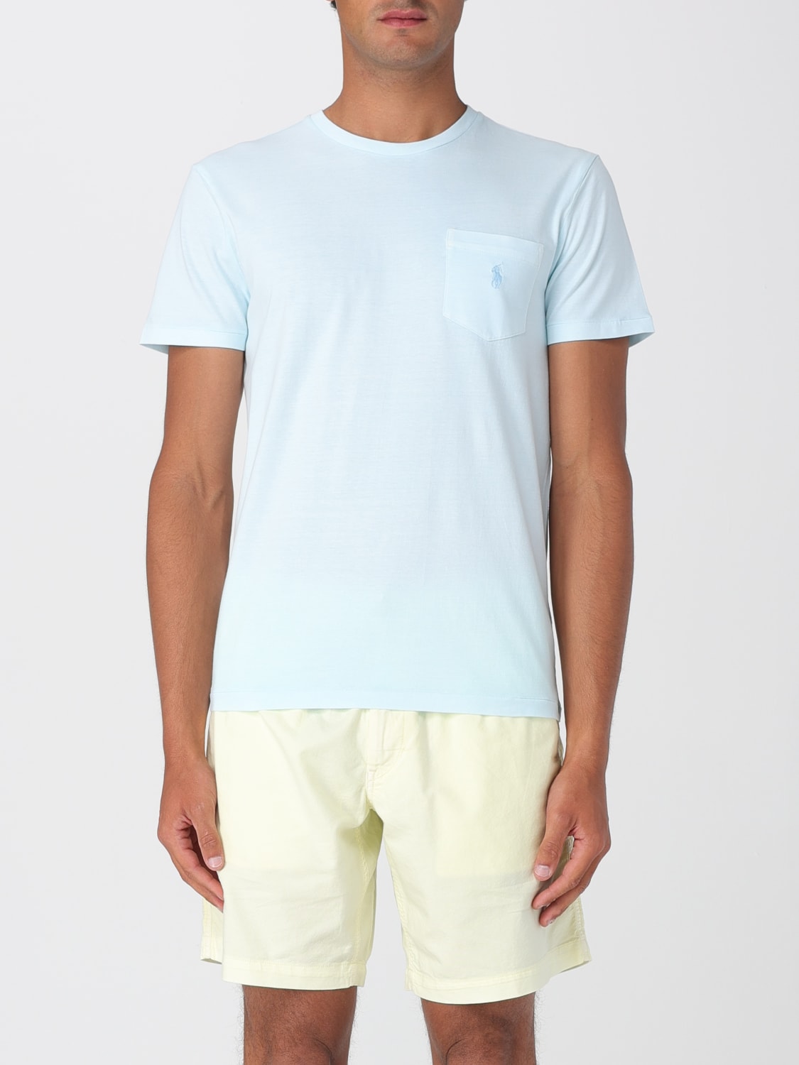 Tシャツ・カットソー POLO RALPH LAUREN Men T-shirt Blue 710969628 002 POLO RALPH LAUREN：Tシャツ メンズ - ブルー | GIGLIO.COM