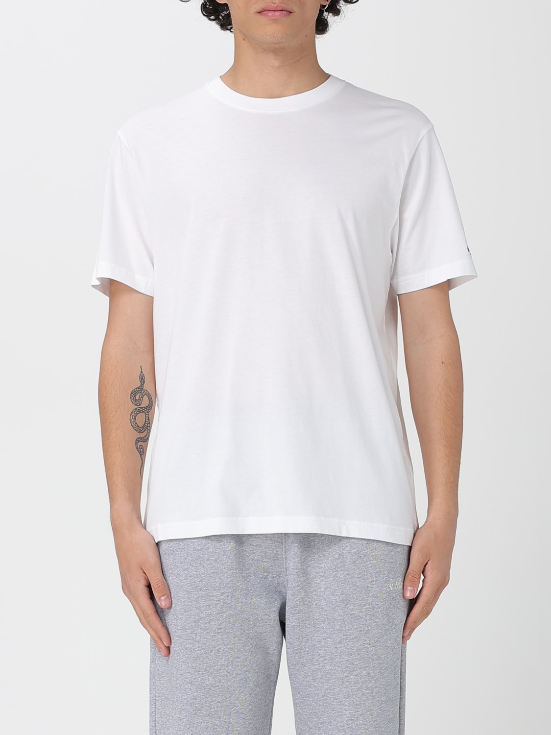Tシャツ・カットソー MC2 SAINT BARTH Men T Shirts TSHM001 02498H01N White MC2 Saint Barth t-shirt men taste negroni TSHM001-01272H01N