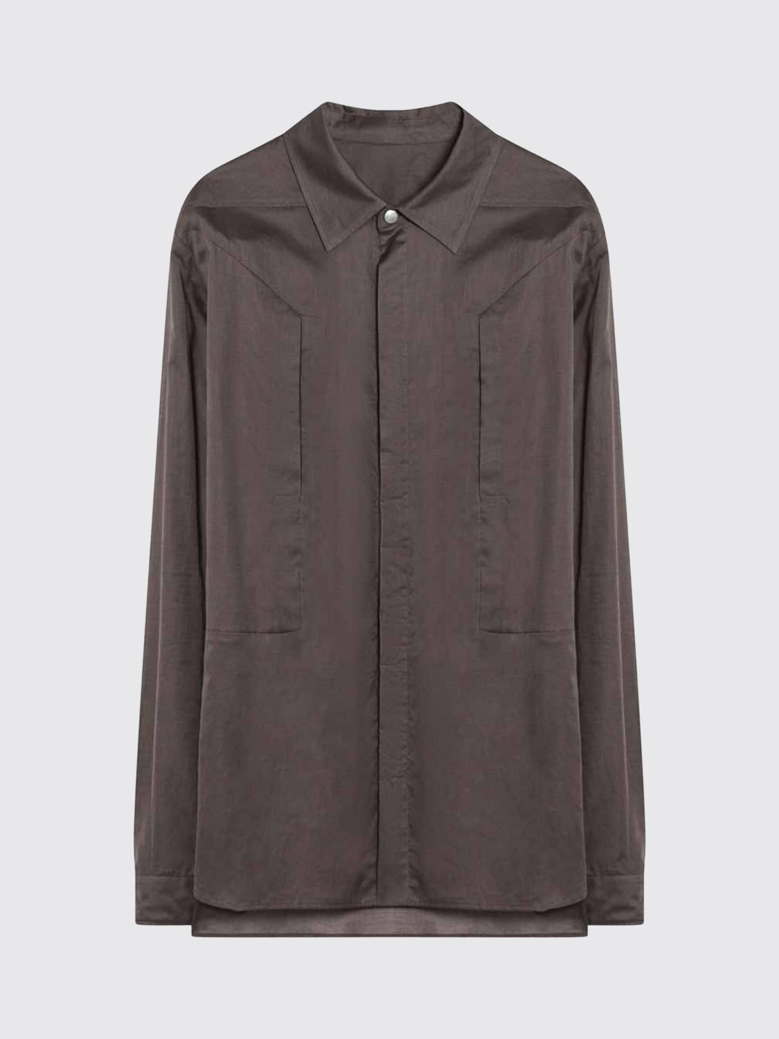 RICK OWENS CAMICIA: Camicia Rick Owens in cotone , Grigio - Img 1