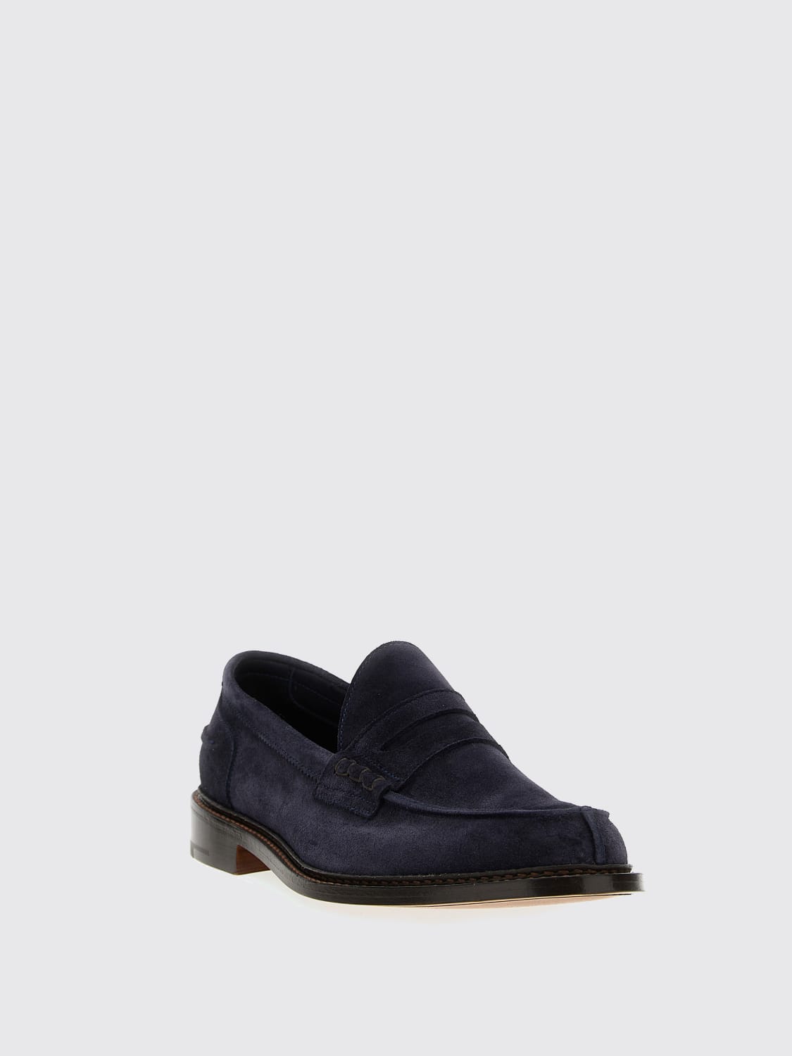 TRICKER'S MOCASSINI: Mocassino Tricker's in camoscio , Blue - Img 2