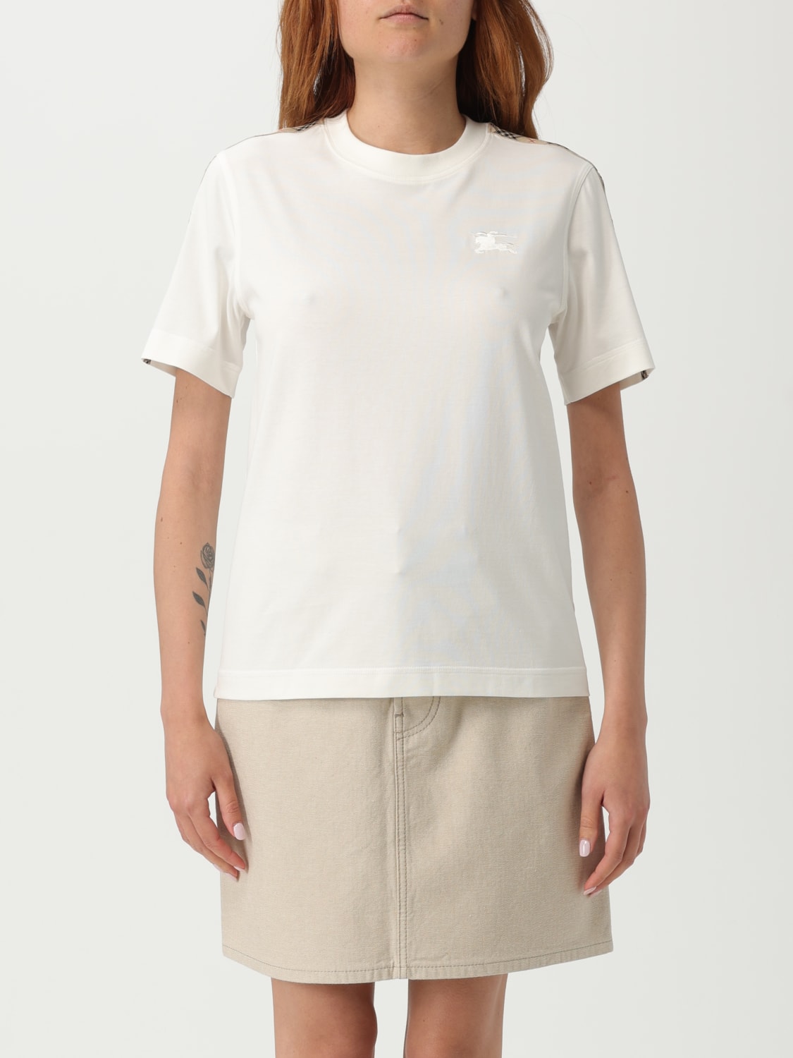 Tシャツ・カットソー BURBERRY Woman T-Shirt White 8106280 BURBERRY: T-shirt woman - White | Burberry t-shirt 8106280