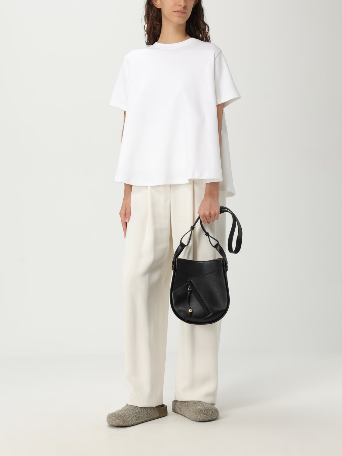 ショルダーバッグ・ポシェット LOEWE Woman Shoulder bag Black A538HHSX01 1100 Hammock Slice bag in shiny calfskin Black - LOEWE