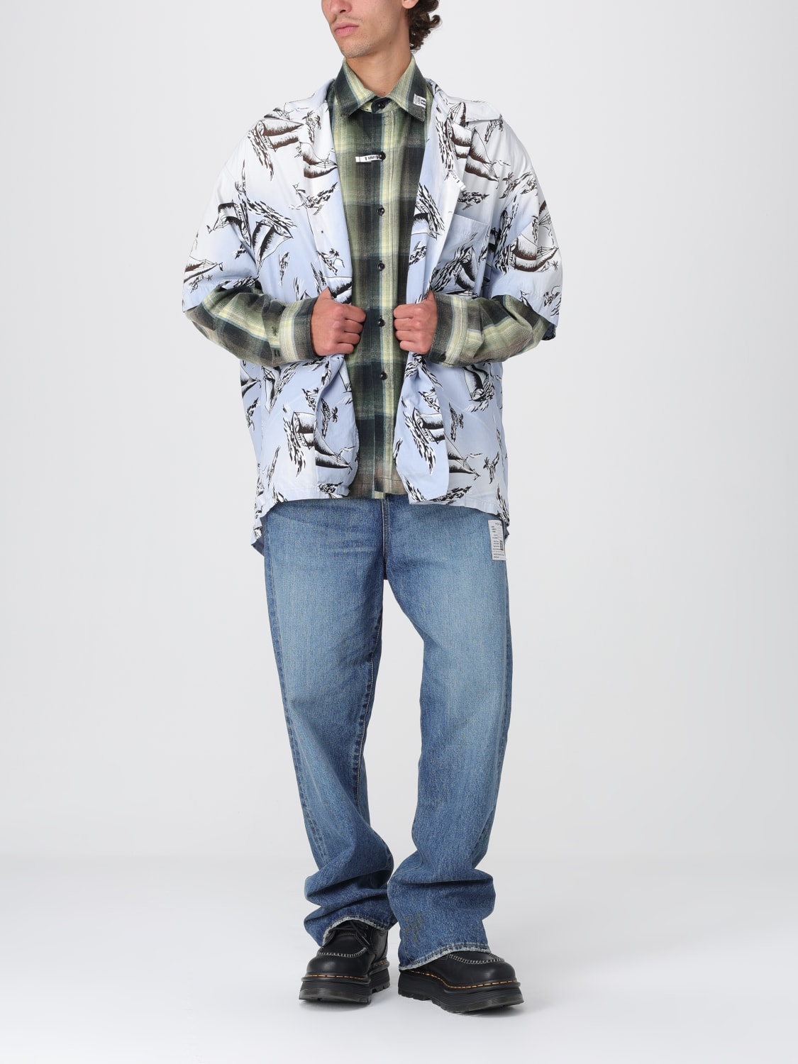 MAISON MIHARA YASUHIRO HEMD: Hemd herren Maison Mihara Yasuhiro, Navy - Img 2