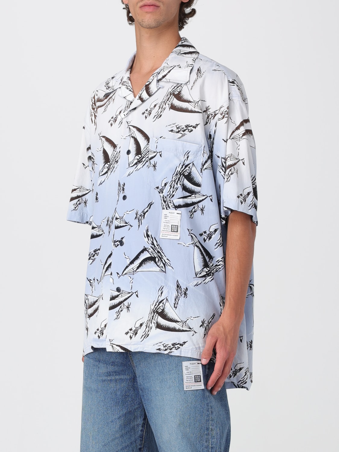 MAISON MIHARA YASUHIRO HEMD: Hemd herren Maison Mihara Yasuhiro, Navy - Img 4