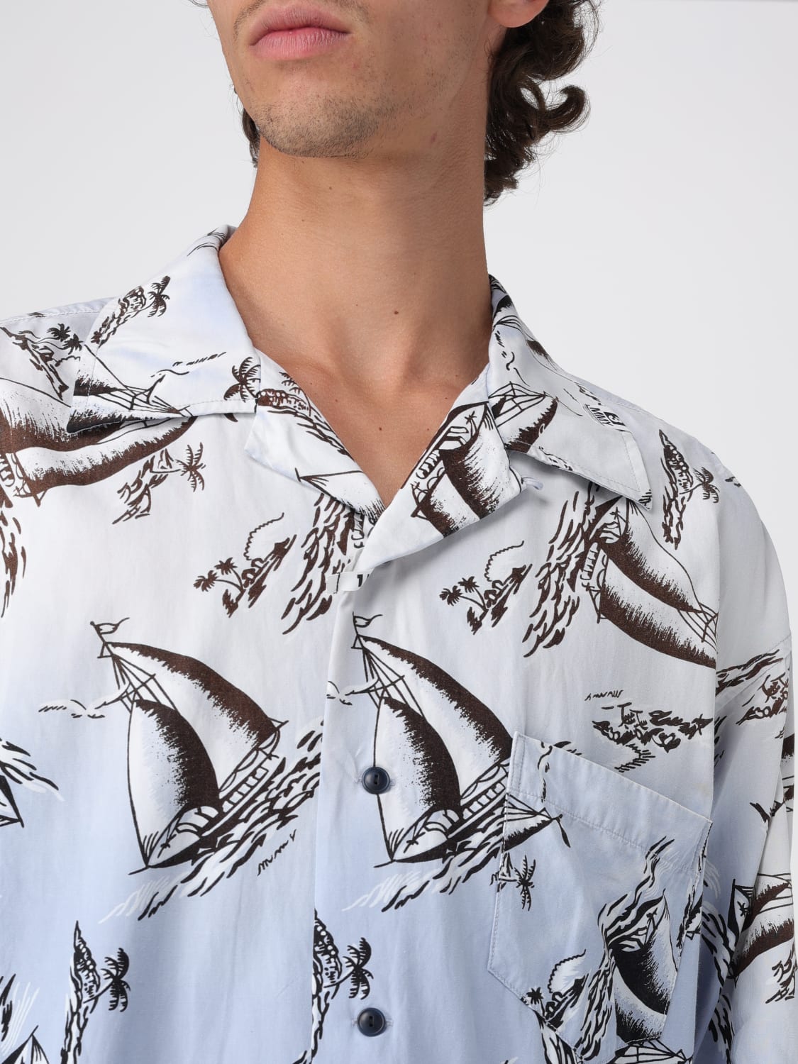 MAISON MIHARA YASUHIRO HEMD: Hemd herren Maison Mihara Yasuhiro, Navy - Img 5