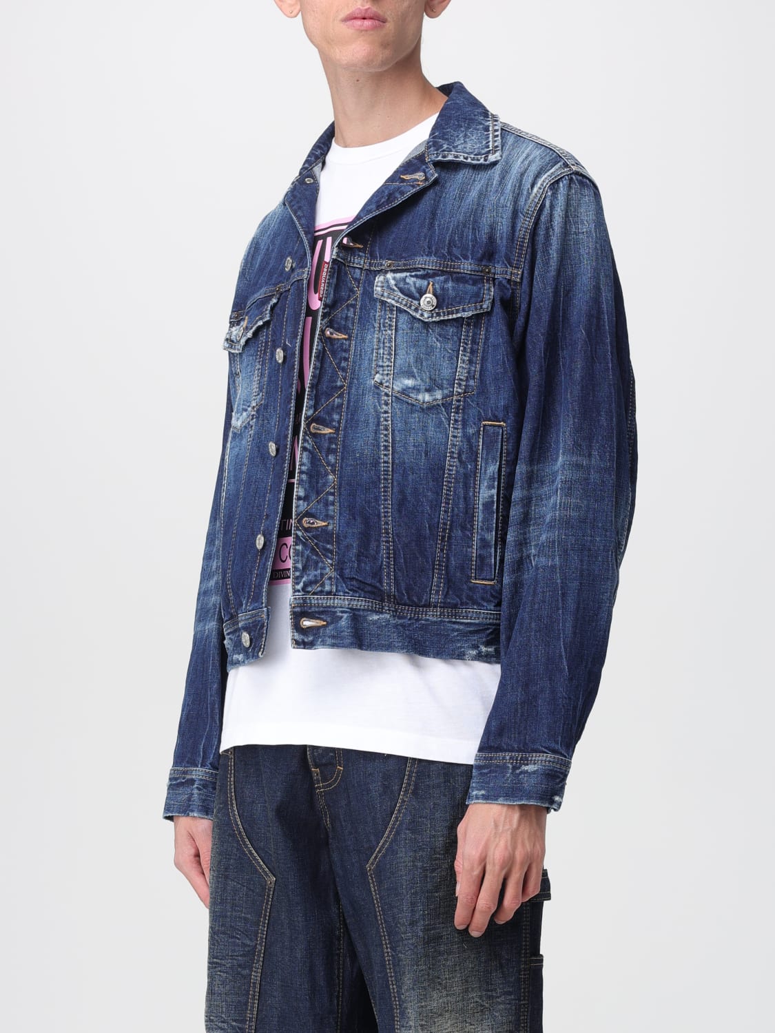 DSQUARED2 JACKET: Dsquared2 men's denim jacket, Blue - Img 4
